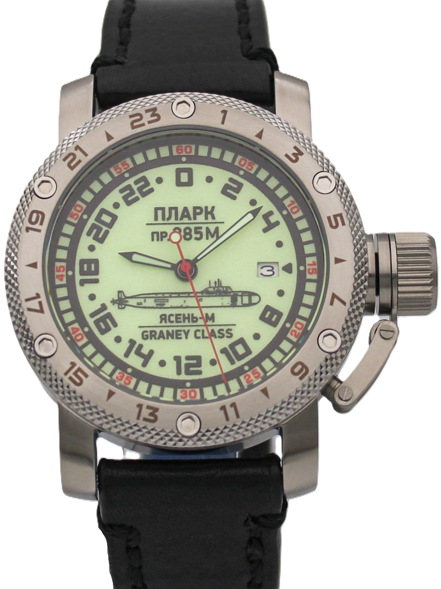 Часы ПЛАРК 885М Ясень-М (Graney class) механические с автоподзаводом (Seiko NH34A) 47.193.01