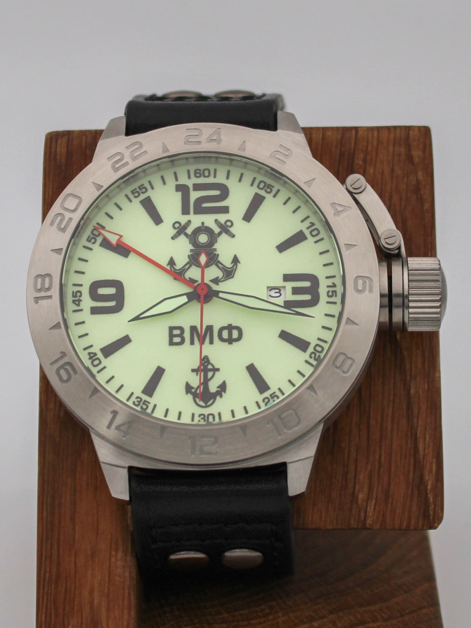 Часы ВМФ механические с автоподзаводом (Seiko NH34A) 52.025.01