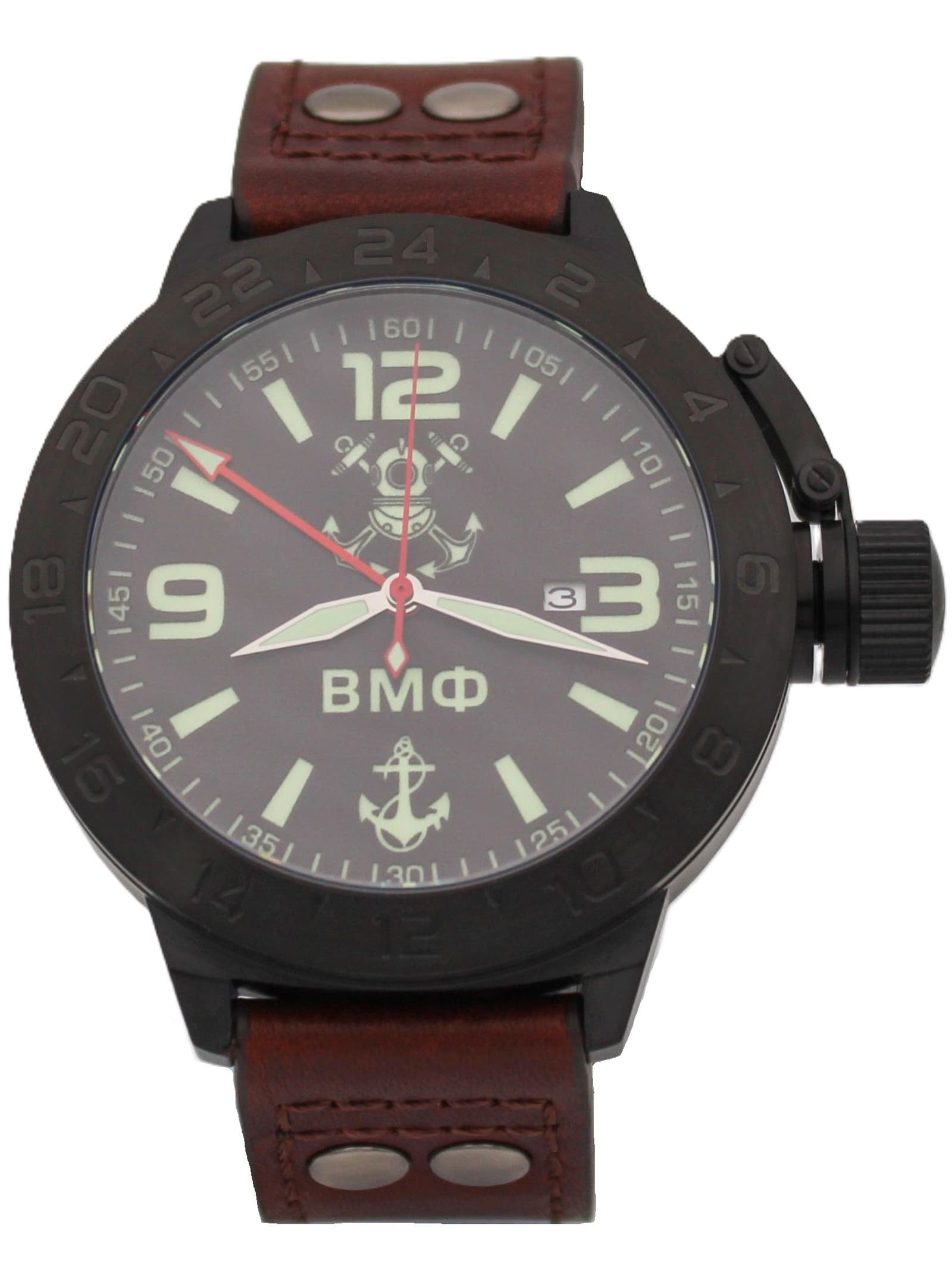 Часы ВМФ механические с автоподзаводом (Seiko NH34A) 152.026.02