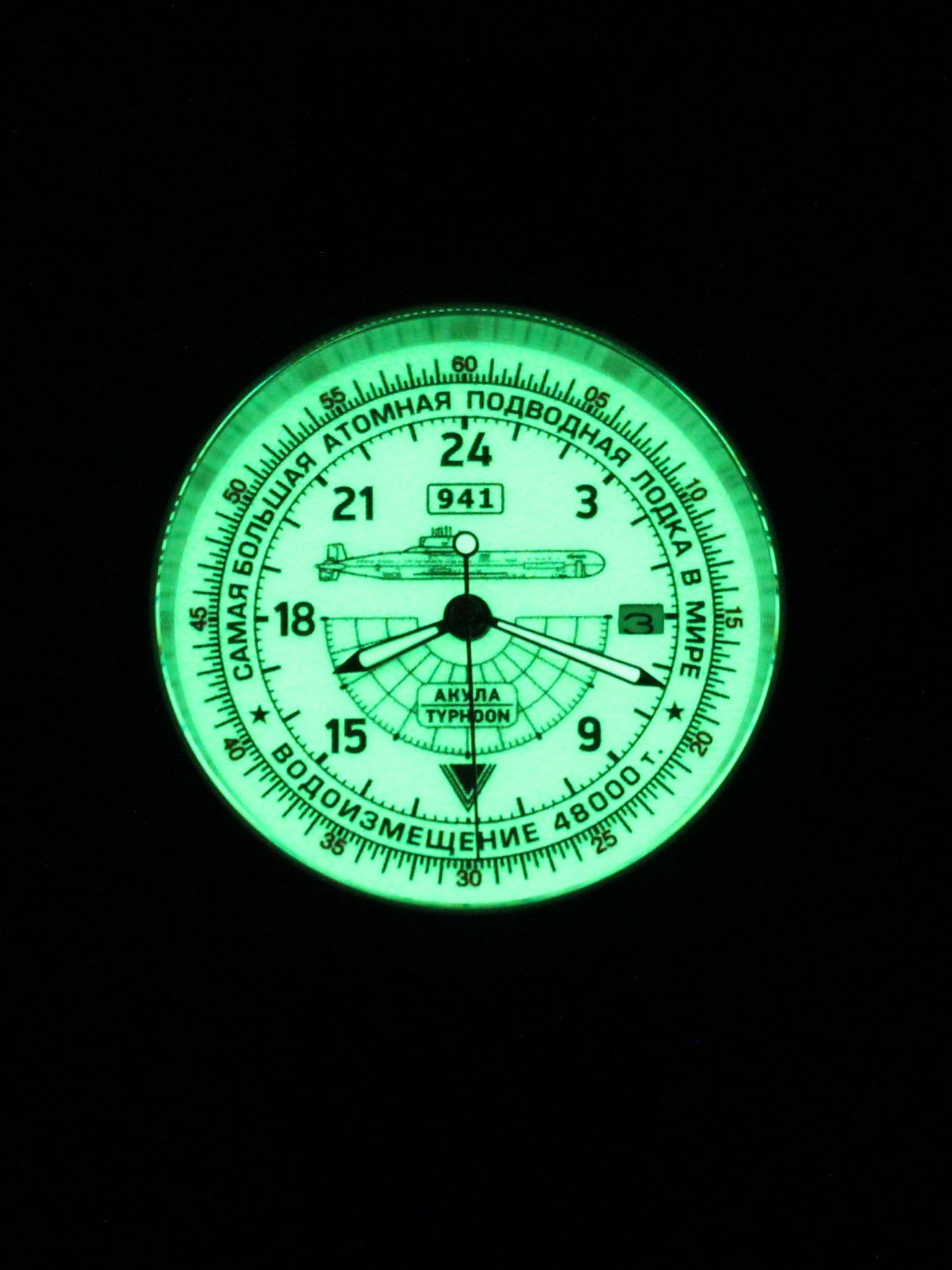 Часы 941 / Акула (Typhoon) механические с автоподзаводом (Seiko NH34A) 45.055.21