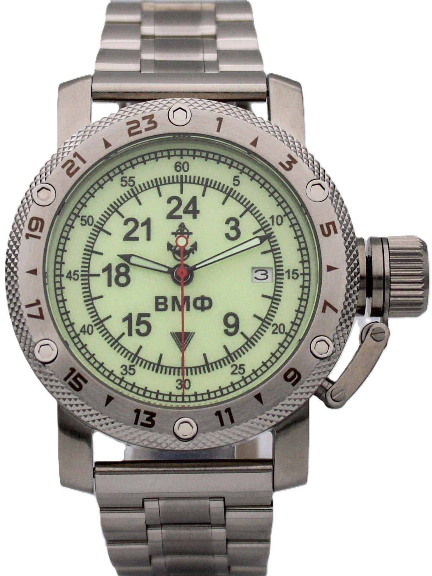 Часы ВМФ механические с автоподзаводом (Seiko NH34A) 47.030.2
