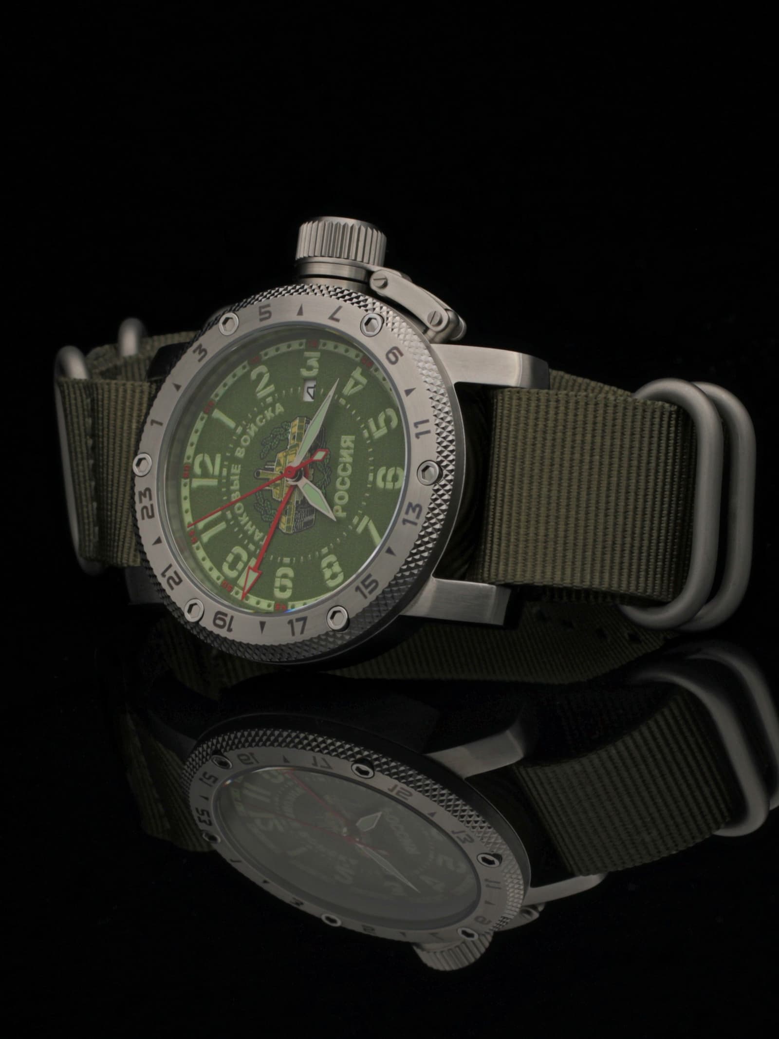 Часы Танковые войска механические с автоподзаводом (Seiko NH34A) 47.270.21