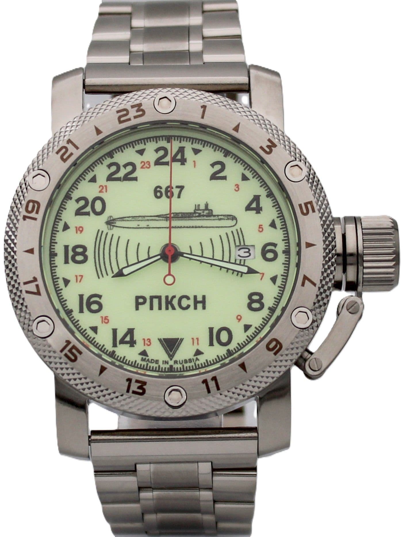 Часы 667 РПКСН механические с автоподзаводом (Seiko NH34A) 47.038.2