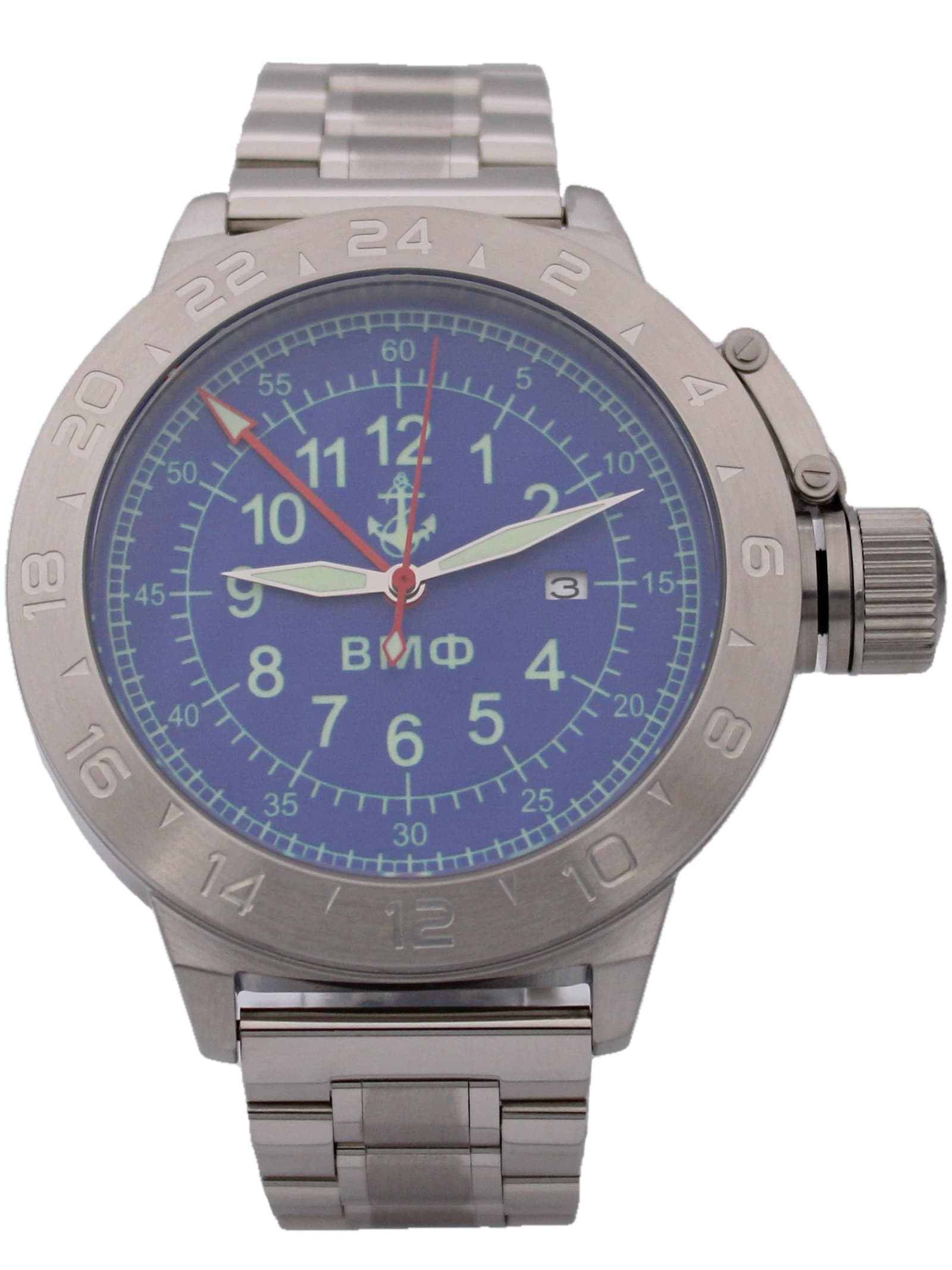 Часы ВМФ механические с автоподзаводом (Seiko NH34A) 52.322.2