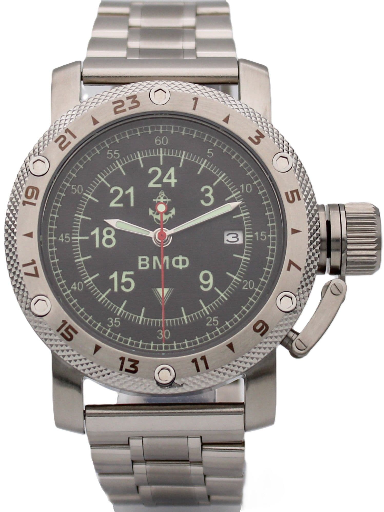 Часы ВМФ механические с автоподзаводом (Seiko NH34A) 47.060.2