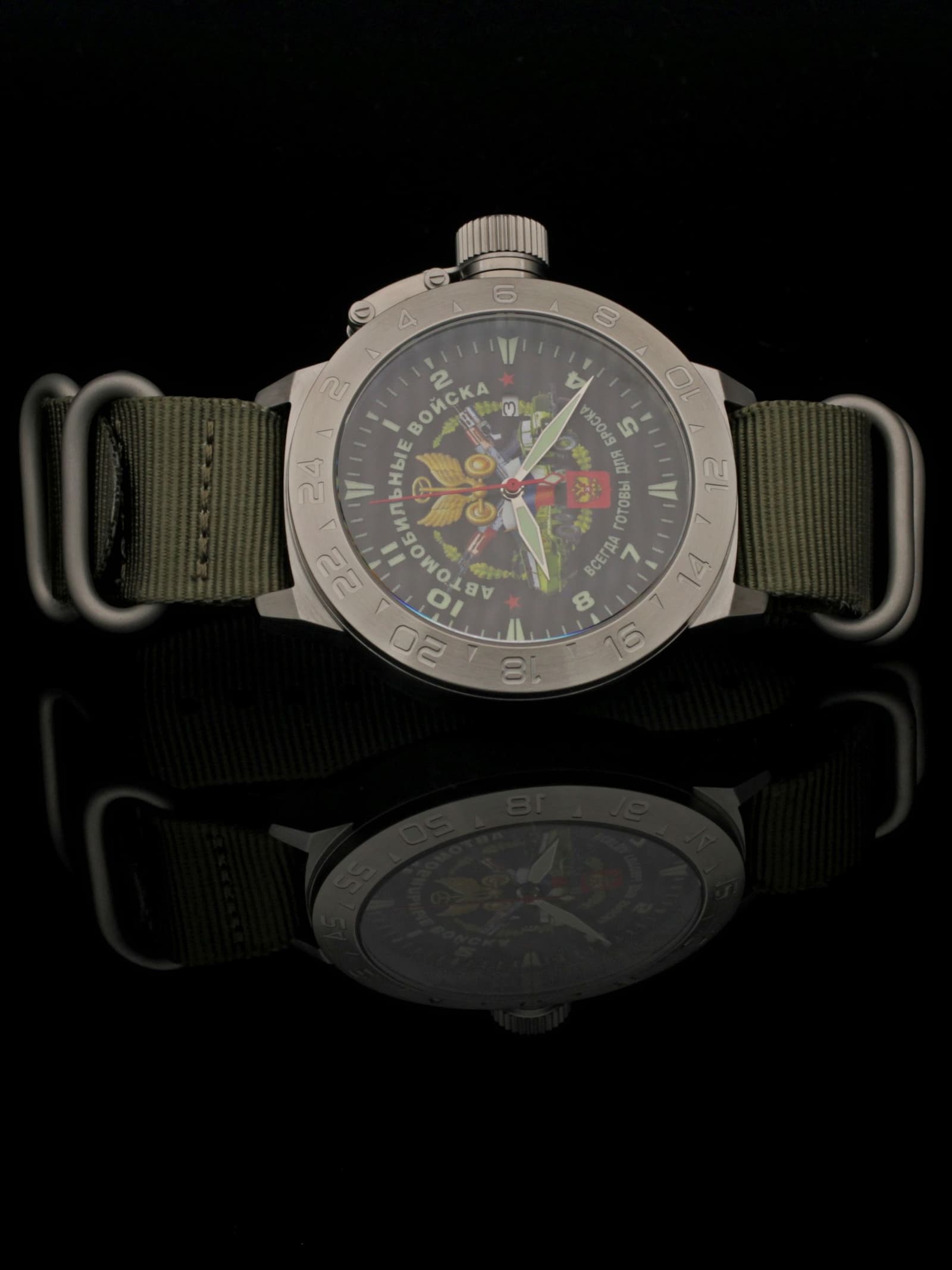 Часы Автомобильные войска механические с автоподзаводом (Seiko NH35A) 52.106.21