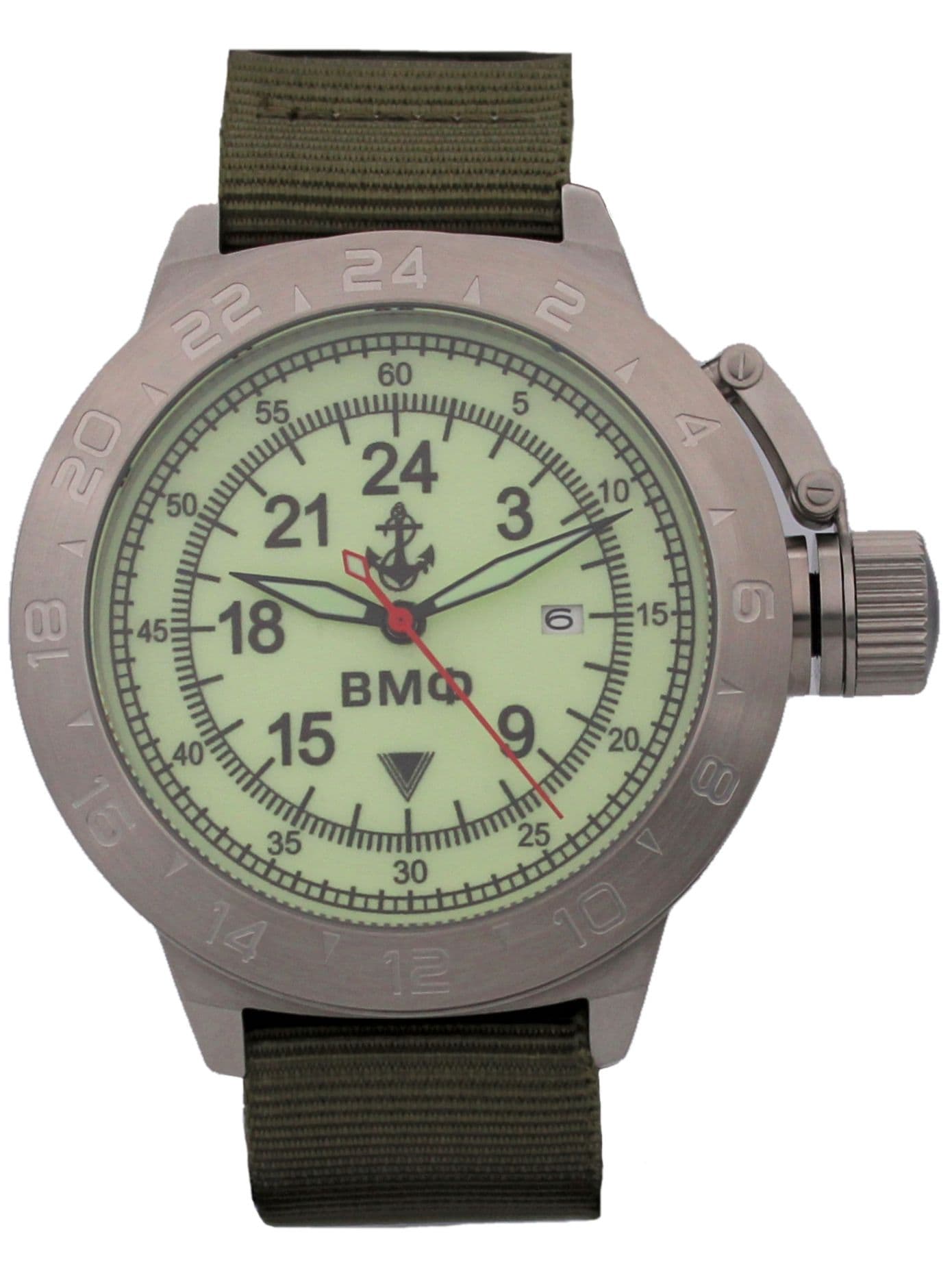 Часы ВМФ механические с автоподзаводом (Seiko NH34A) 52.030.21