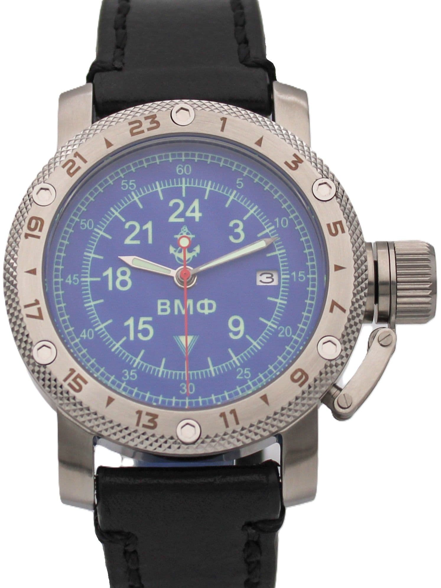 Часы ВМФ механические с автоподзаводом (Seiko NH34A) 47.070.01