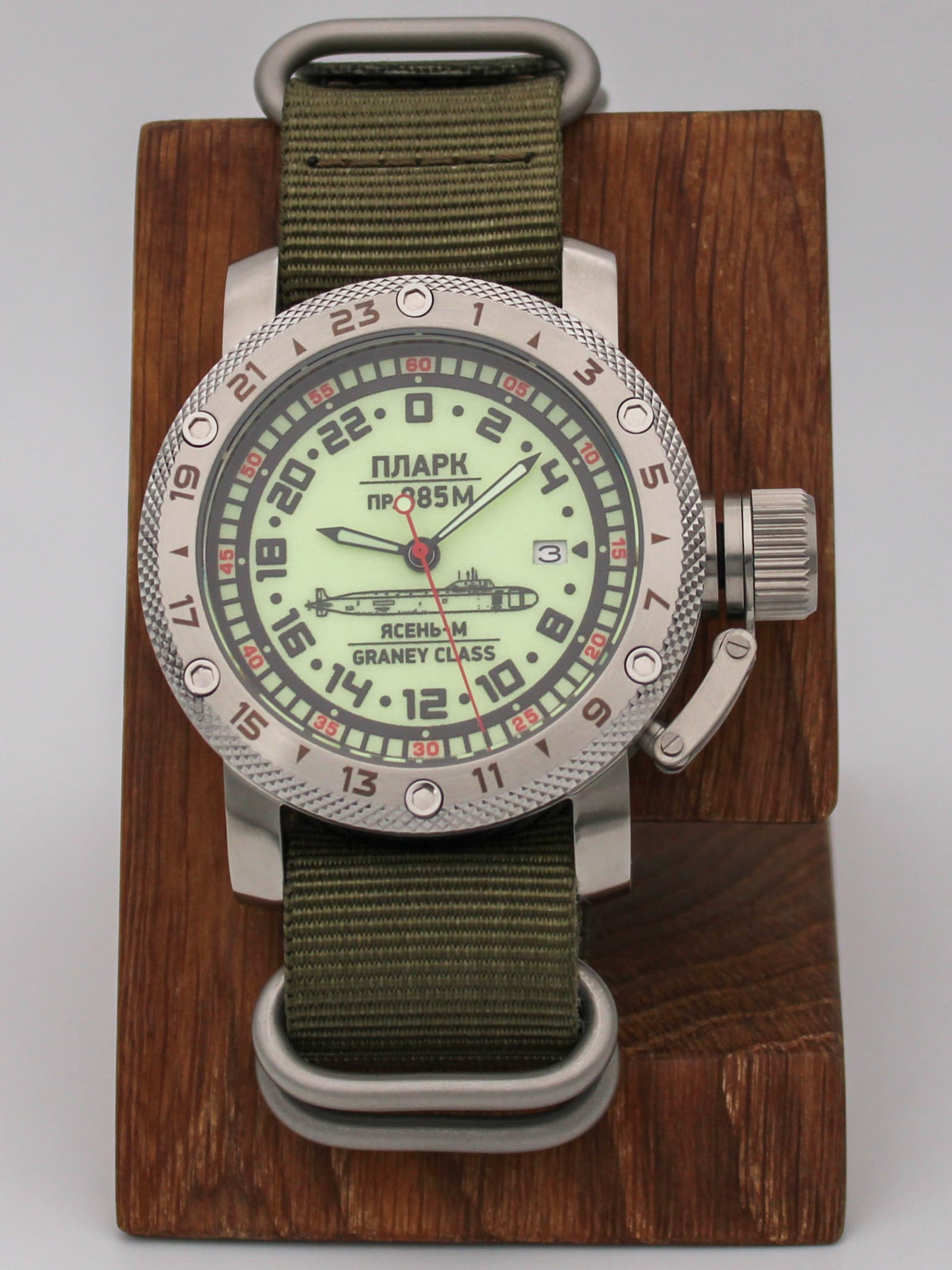 Часы ПЛАРК 885М Ясень-М (Graney class) механические с автоподзаводом (Seiko NH34A) 47.193.21