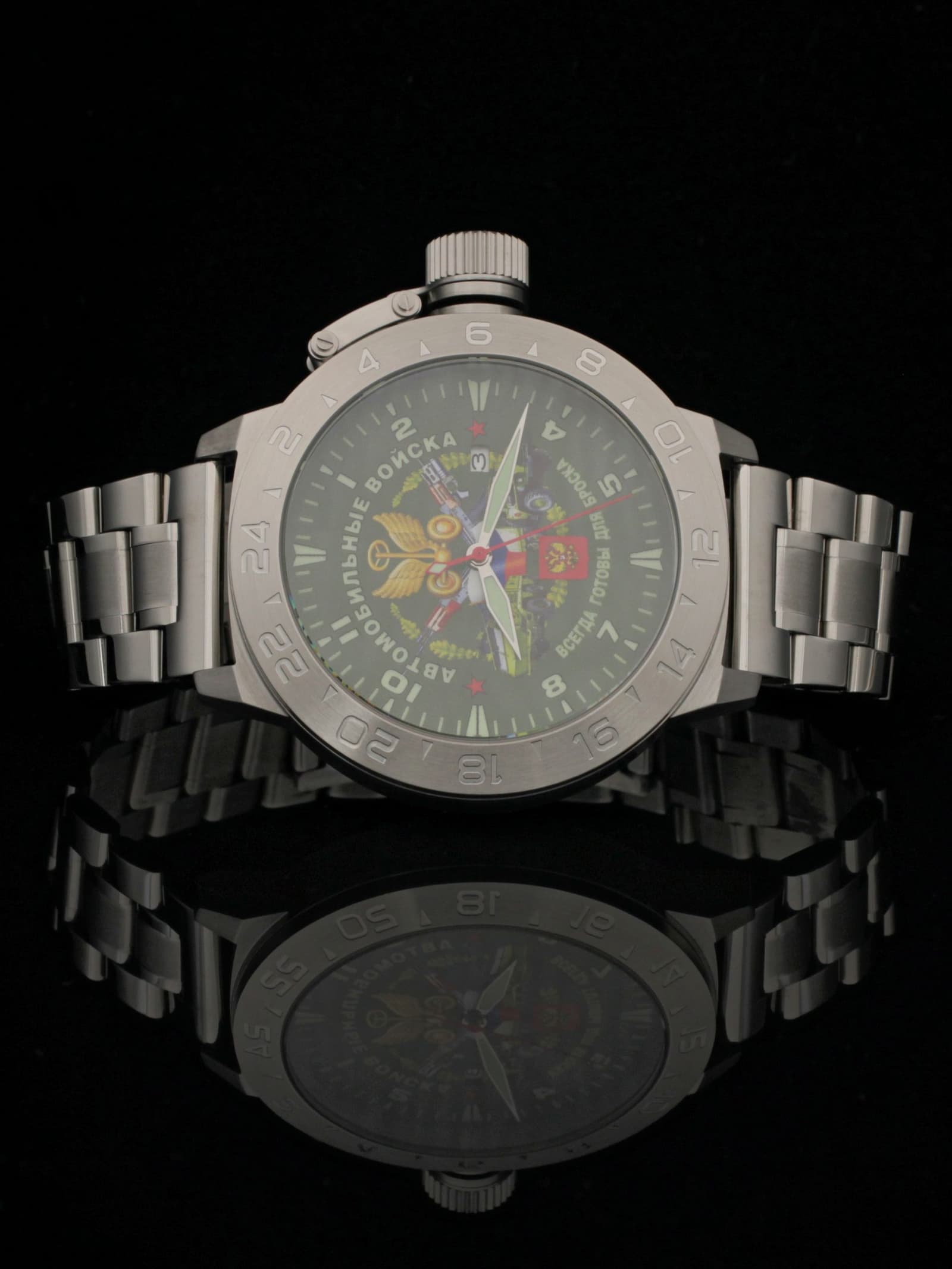 Часы Автомобильные войска механические с автоподзаводом (Seiko NH35A) 52.107.2