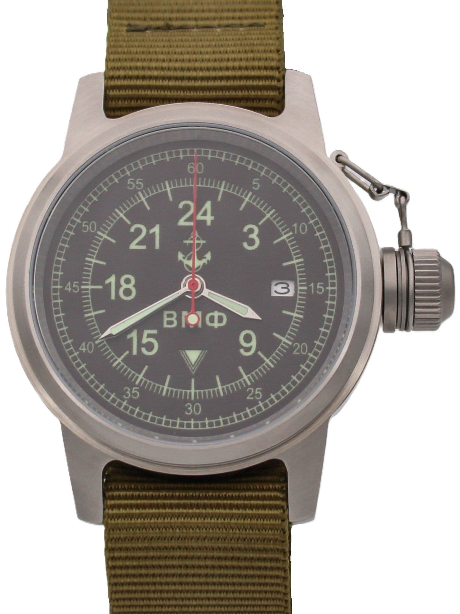Часы ВМФ механические с автоподзаводом (Seiko NH34A) 45.060.21