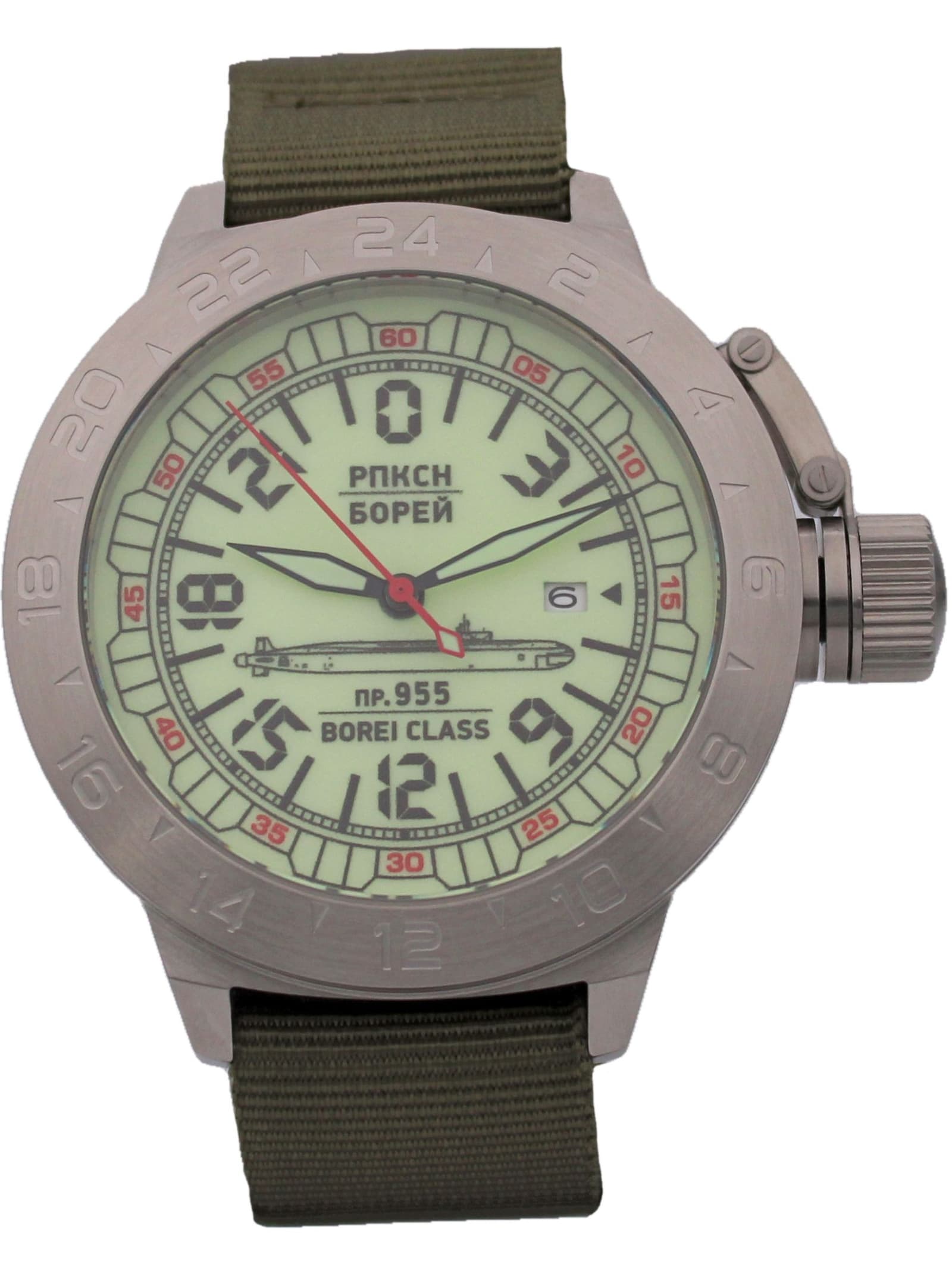 Часы РПКСН 955 Борей (Borei class) механические с автоподзаводом (Seiko NH34A) 52.190.21