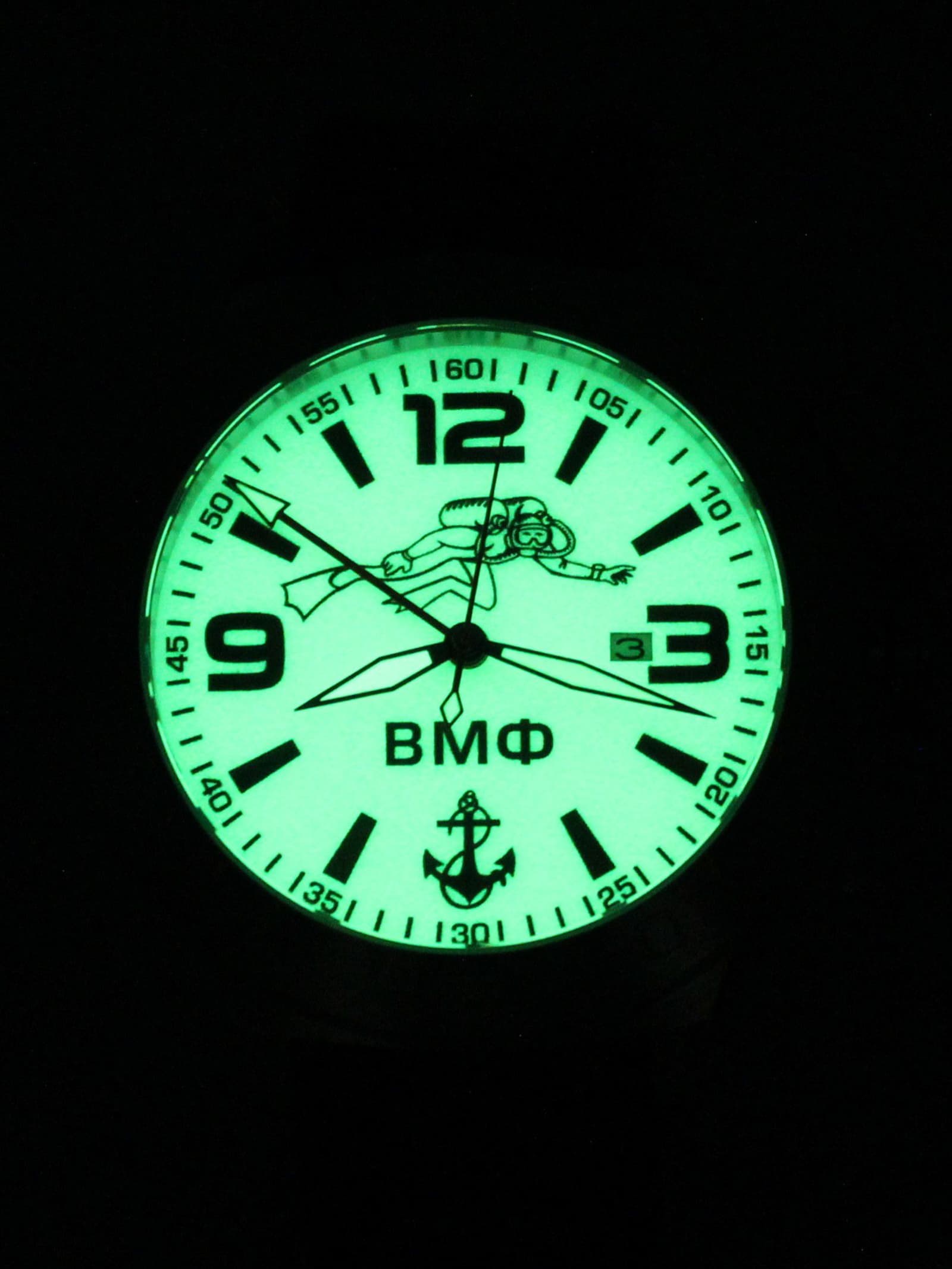 Часы ВМФ Боевой пловец механические с автоподзаводом (Seiko NH34A) 52.027.21