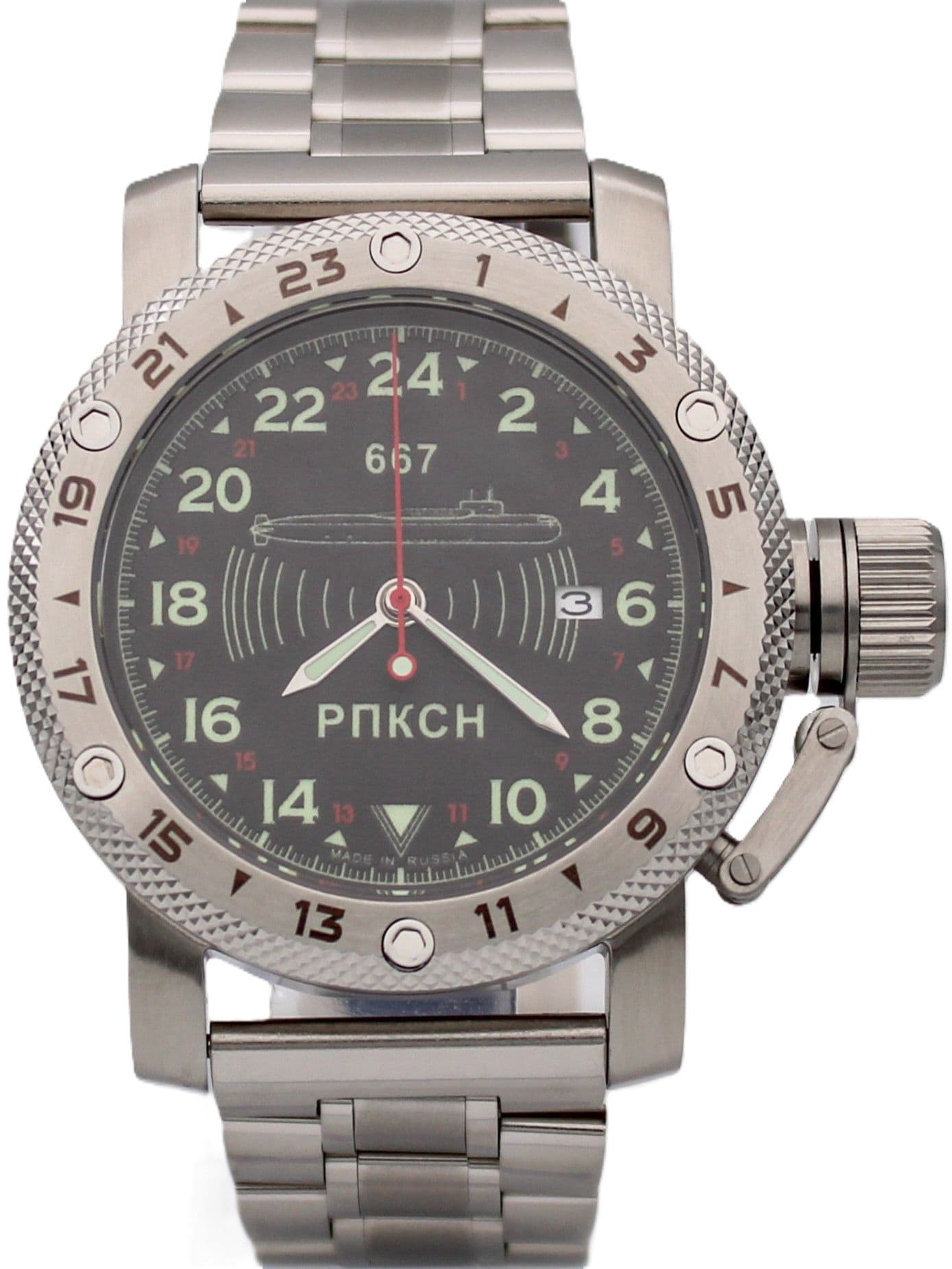 Часы 667 РПКСН механические с автоподзаводом (Seiko NH34A) 47.039.2