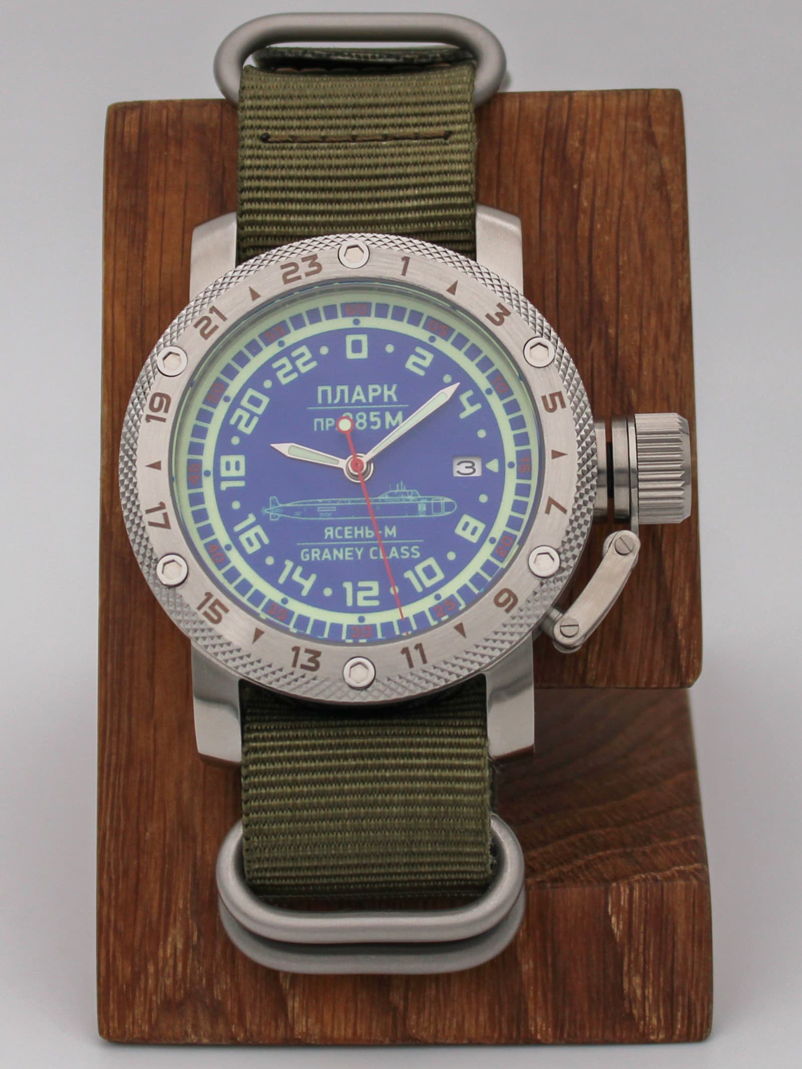 Часы ПЛАРК 885М Ясень-М (Graney class) механические с автоподзаводом (Seiko NH34A) 47.195.21