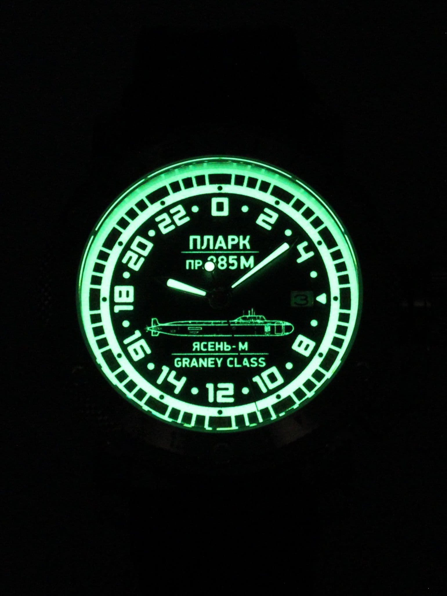 Часы ПЛАРК 885М Ясень-М (Graney class) механические с автоподзаводом (Seiko NH34A) 47.194.2