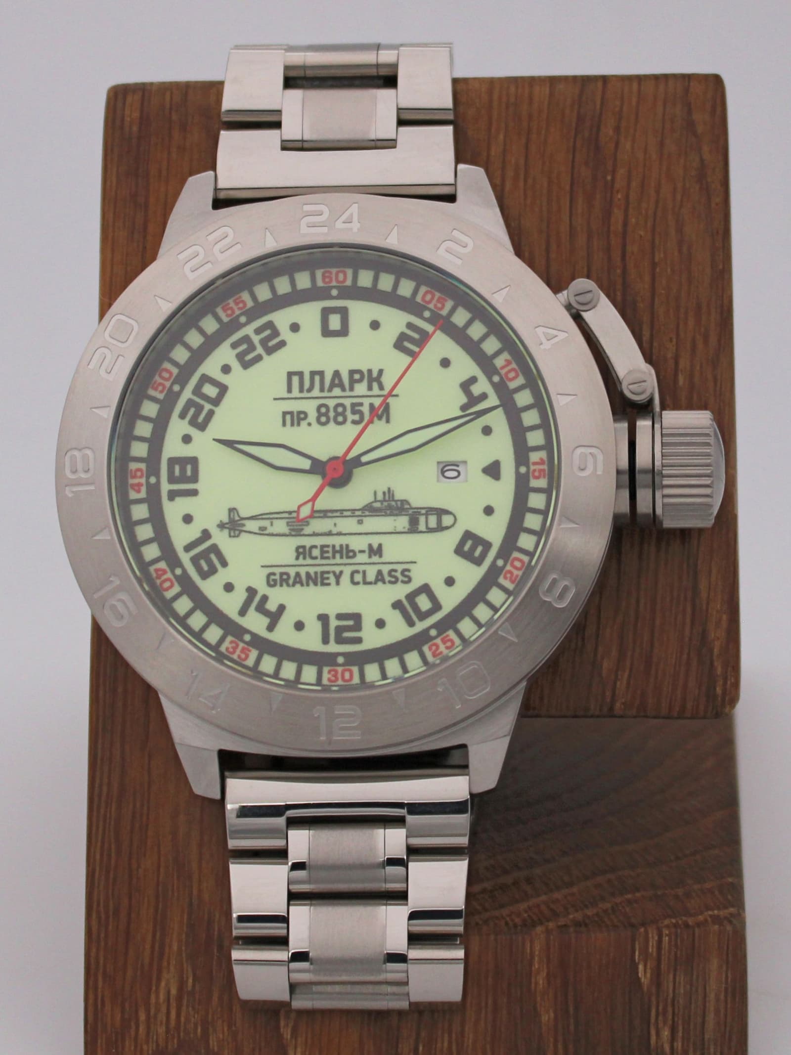 Часы ПЛАРК 885М Ясень-М (Graney class) механические с автоподзаводом (Seiko NH34A) 52.193.2