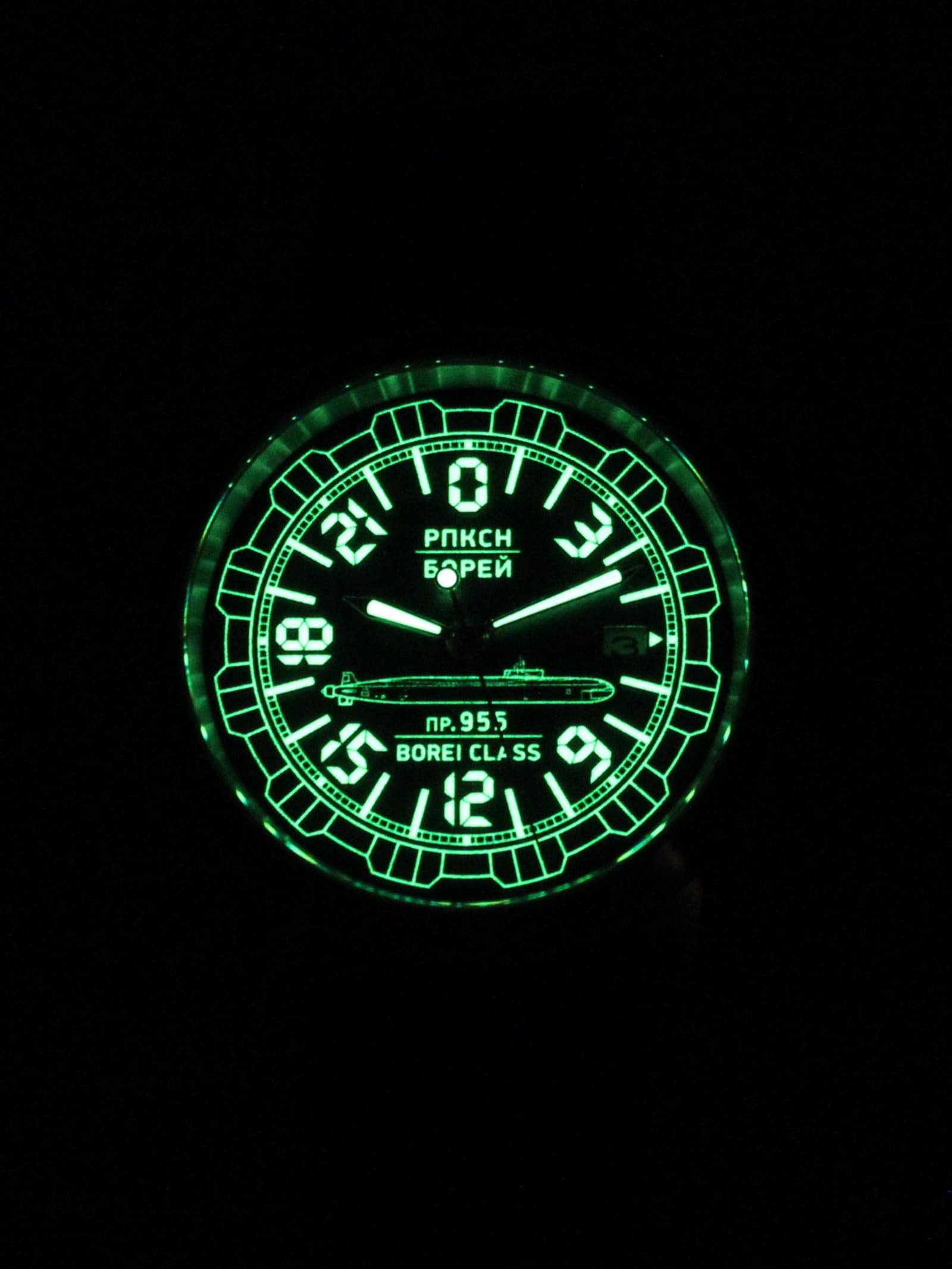 Часы РПКСН 955 Борей (Borei class) механические с автоподзаводом (Seiko NH34A) 45.191.21
