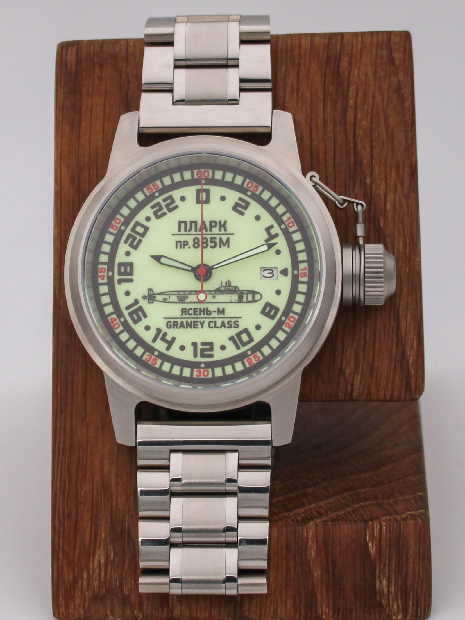 Часы ПЛАРК 885М Ясень-М (Graney class) механические с автоподзаводом (Seiko NH34A) 45.193.2