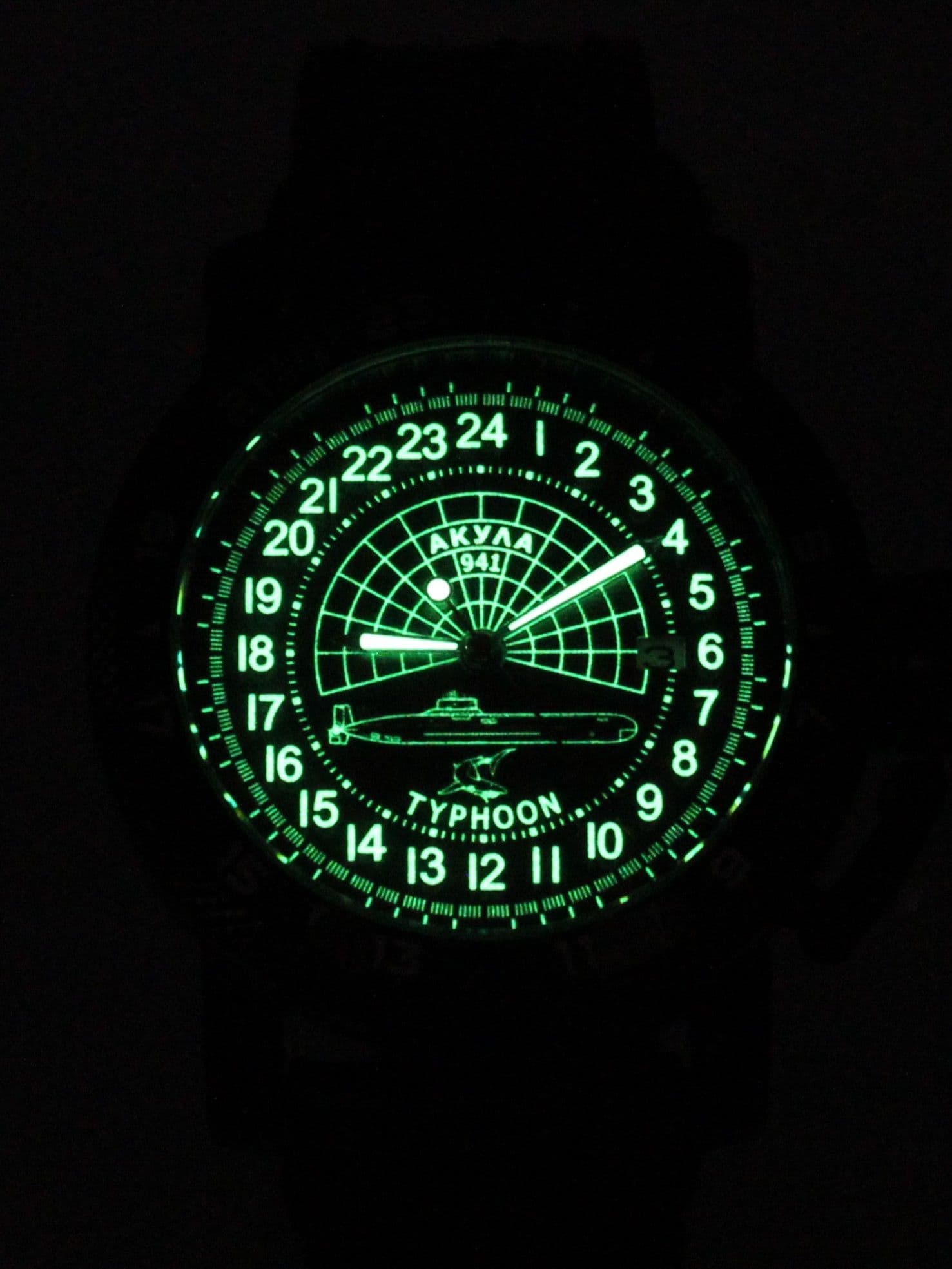Часы 941 / Акула (Typhoon) механические с автоподзаводом (Seiko NH34A) 147.145.21