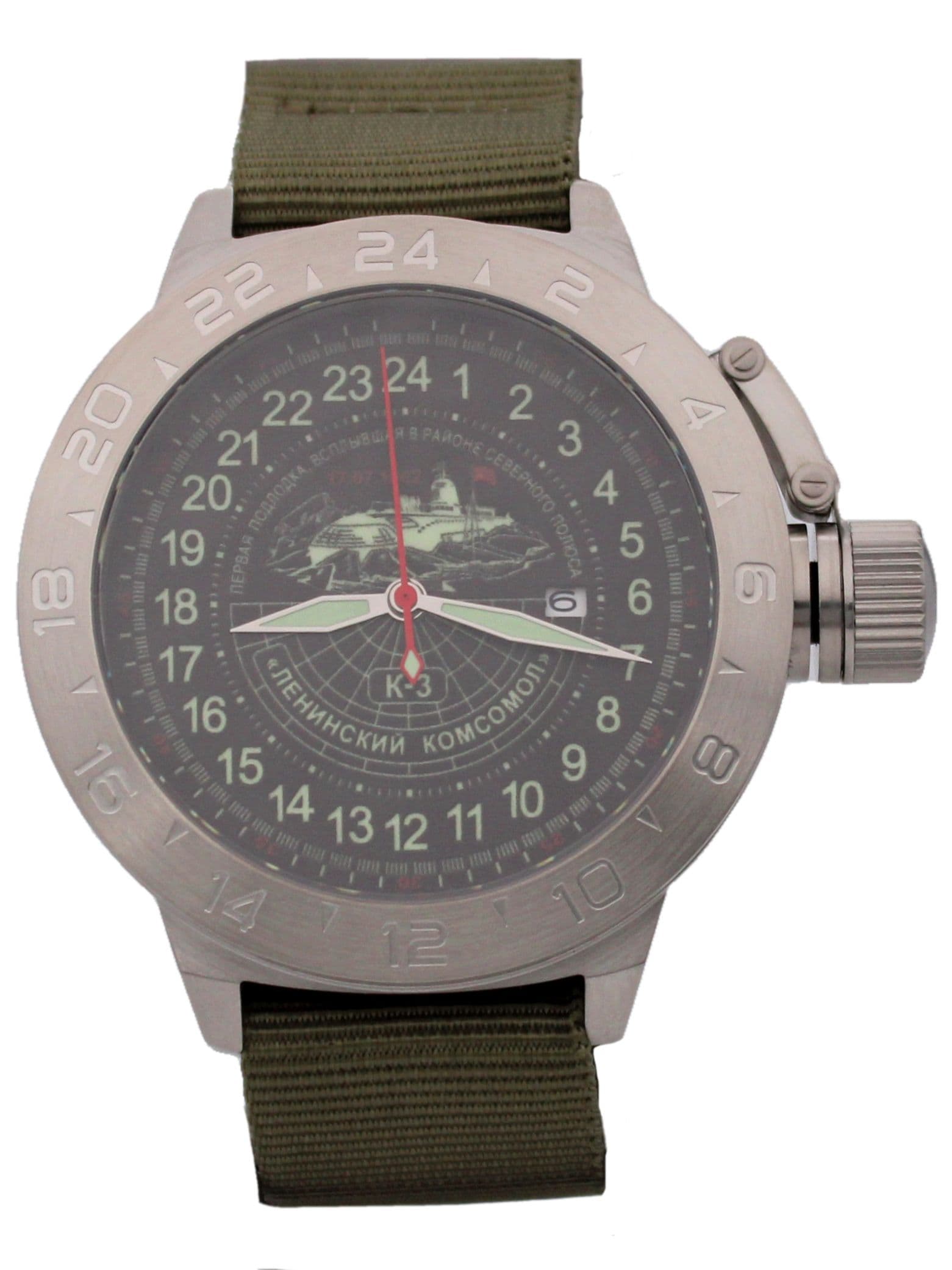 Часы К-3 "Ленинский комсомол" механические с автоподзаводом (Seiko NH34A) 52.152.21