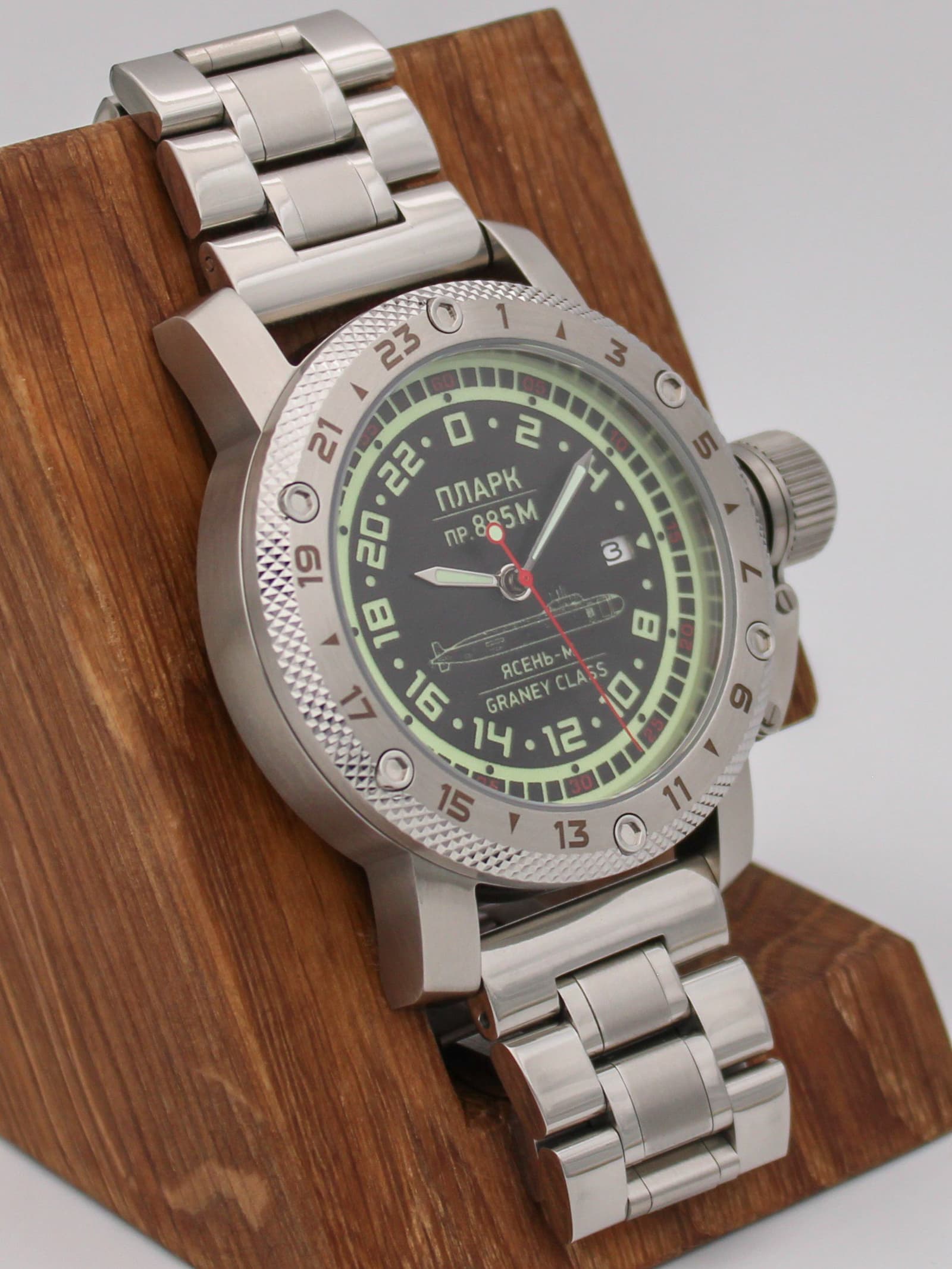 Часы ПЛАРК 885М Ясень-М (Graney class) механические с автоподзаводом (Seiko NH34A) 47.194.2