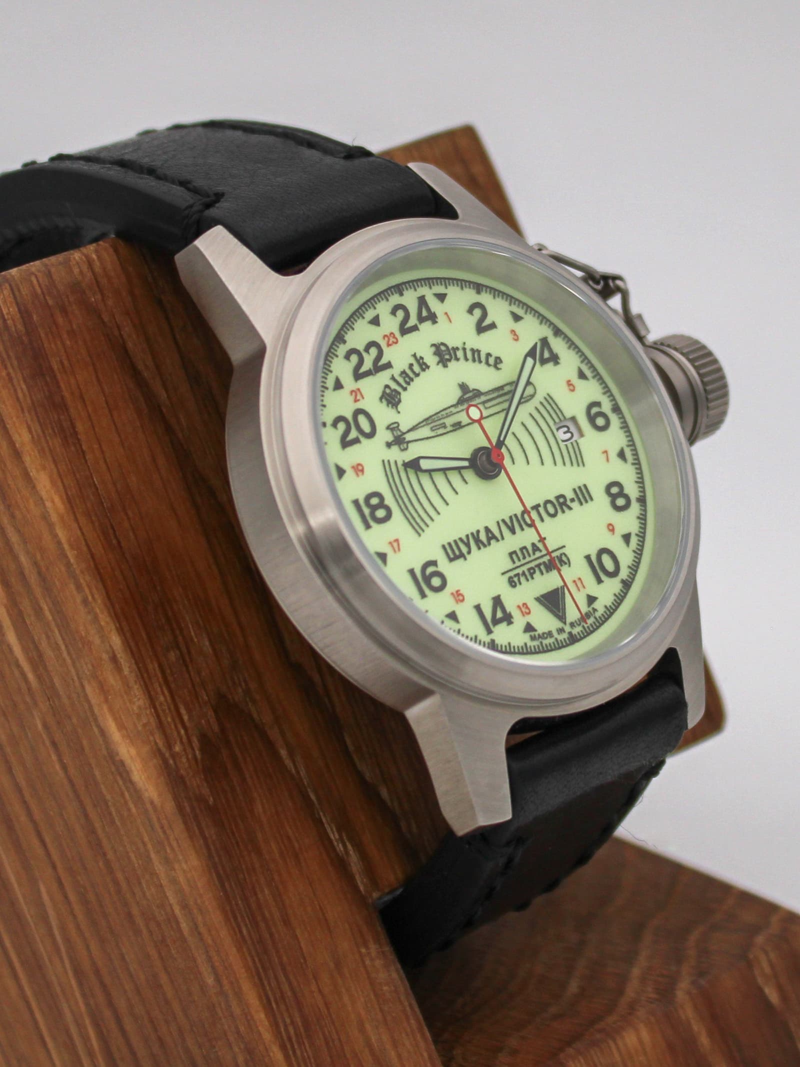 Часы 671 / Щука (Black Prince) механические с автоподзаводом (Seiko NH34A) 45.066.01