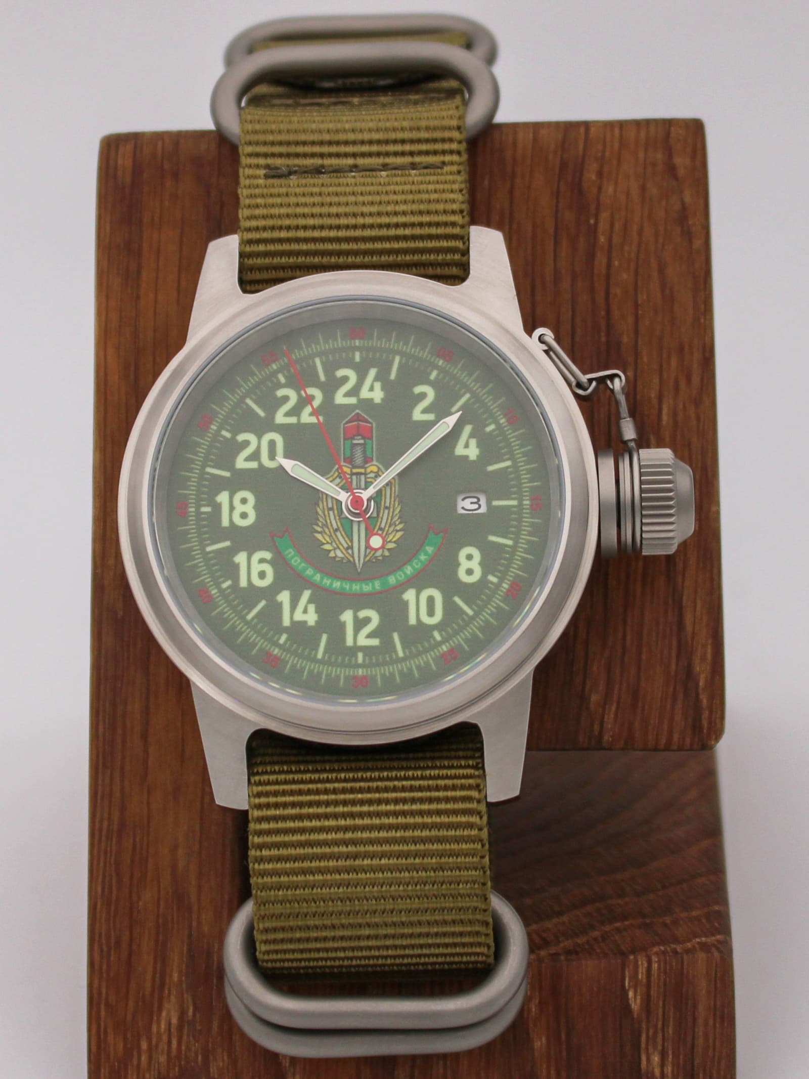Часы Погранвойска механические с автоподзаводом (Seiko NH34A) 45.242.21