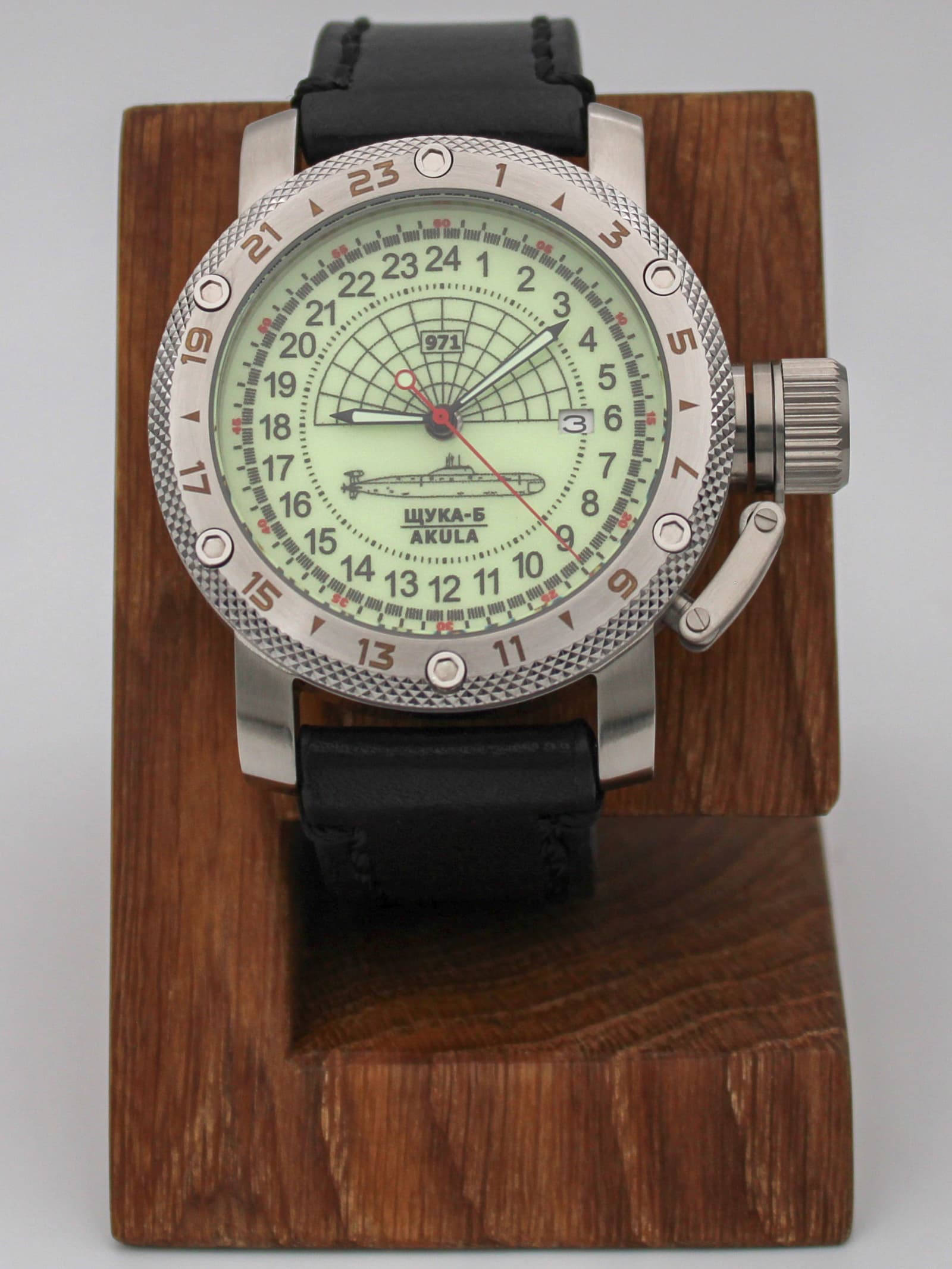 Часы 971 / Щука-Б (Akula) механические с автоподзаводом (Seiko NH34A) 47.061.01