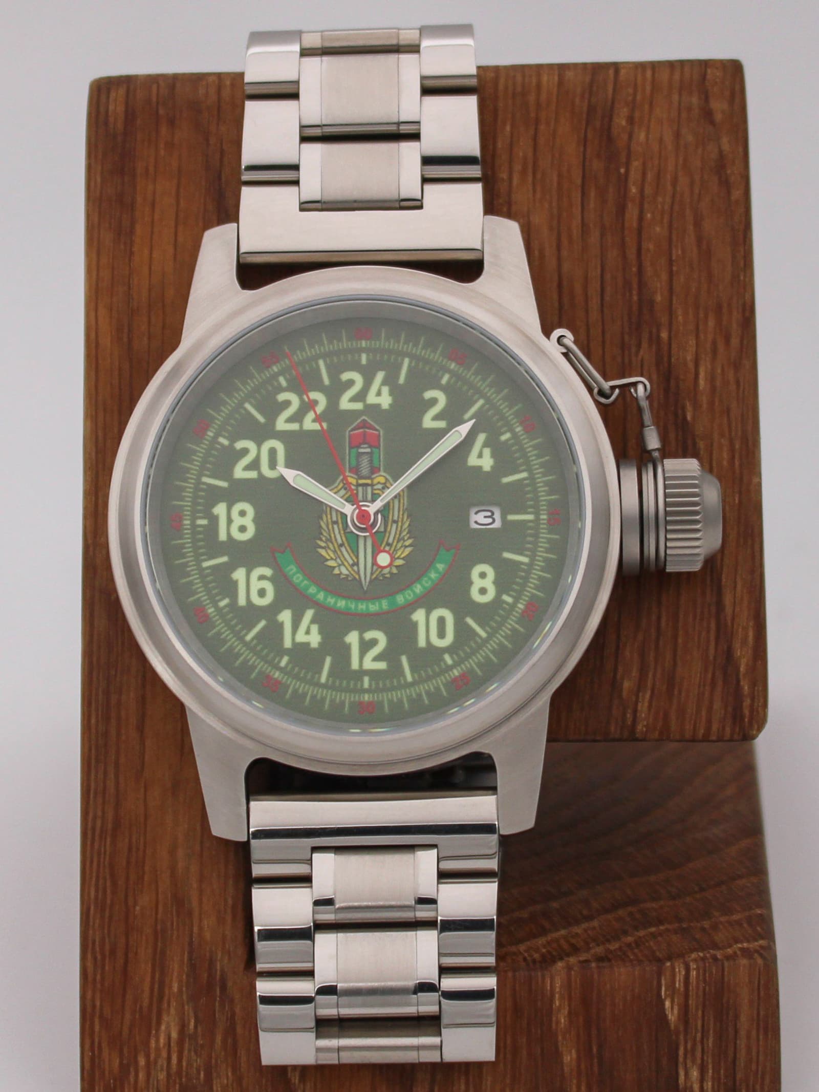 Часы Погранвойска механические с автоподзаводом (Seiko NH34A) 45.242.2
