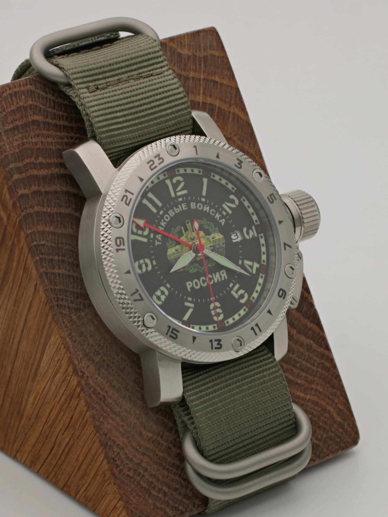 Часы Танковые войска механические с автоподзаводом (Seiko NH34A) 47.209.21