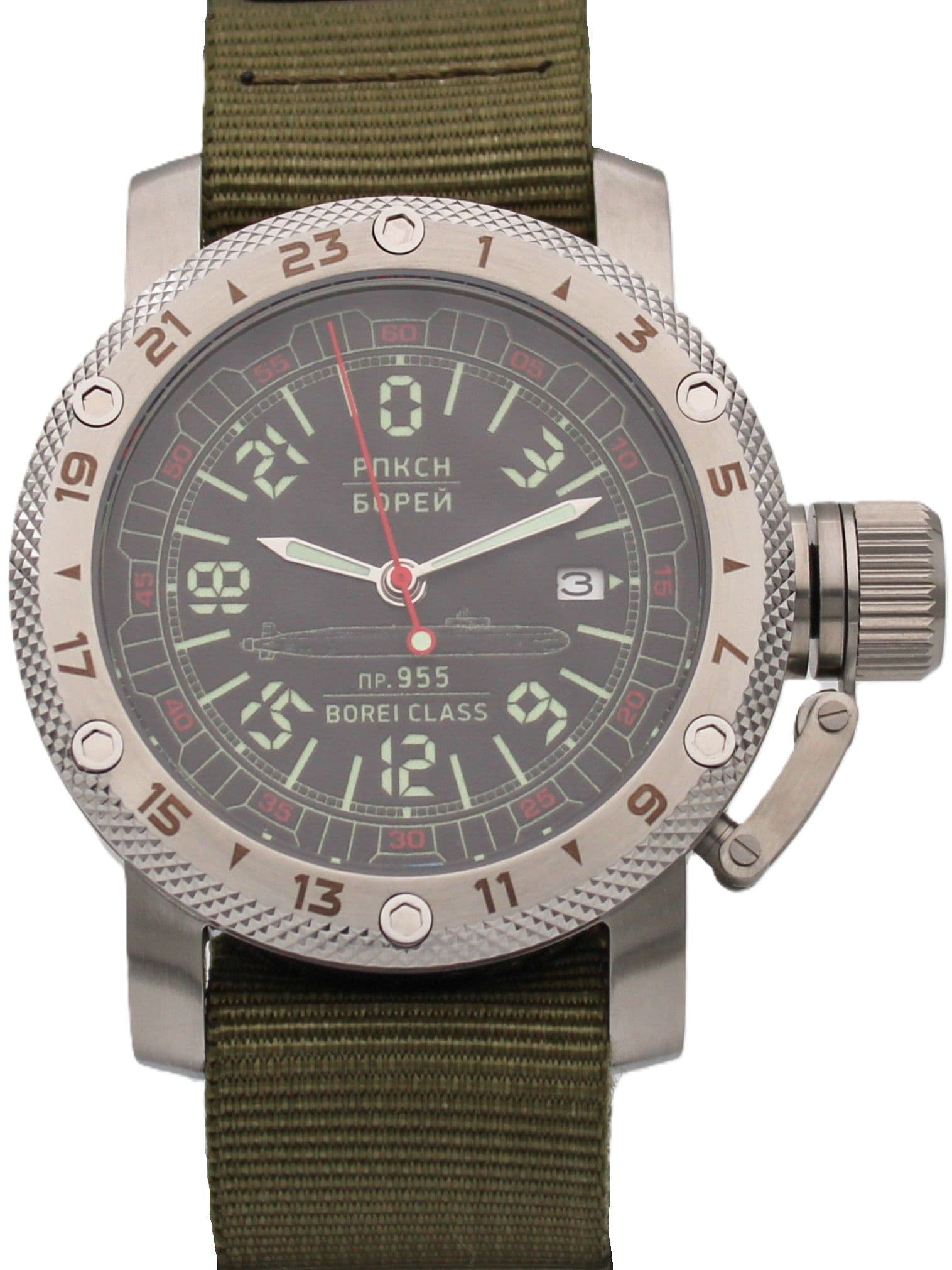 Часы РПКСН 955 Борей (Borei class) механические с автоподзаводом (Seiko NH34A) 47.191.21
