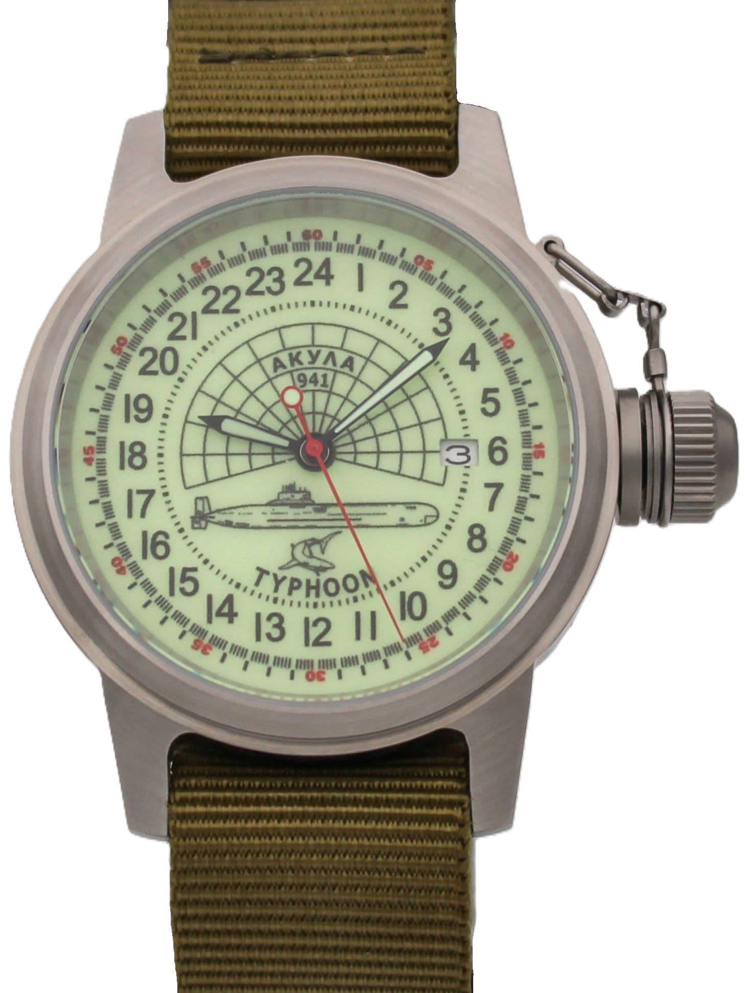 Часы 941 / Акула (Typhoon) механические с автоподзаводом (Seiko NH34A) 45.147.21