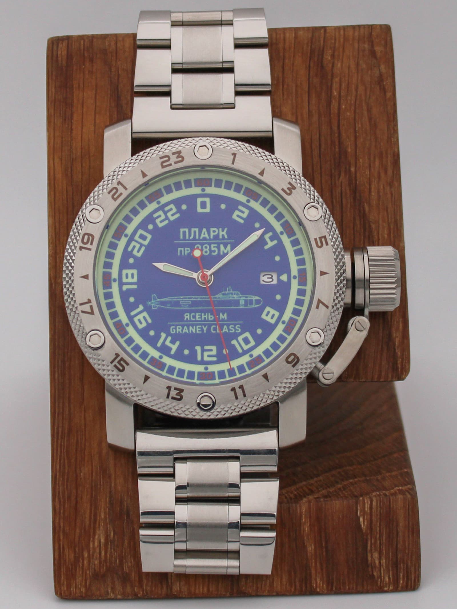Часы ПЛАРК 885М Ясень-М (Graney class) механические с автоподзаводом (Seiko NH34A) 47.195.2