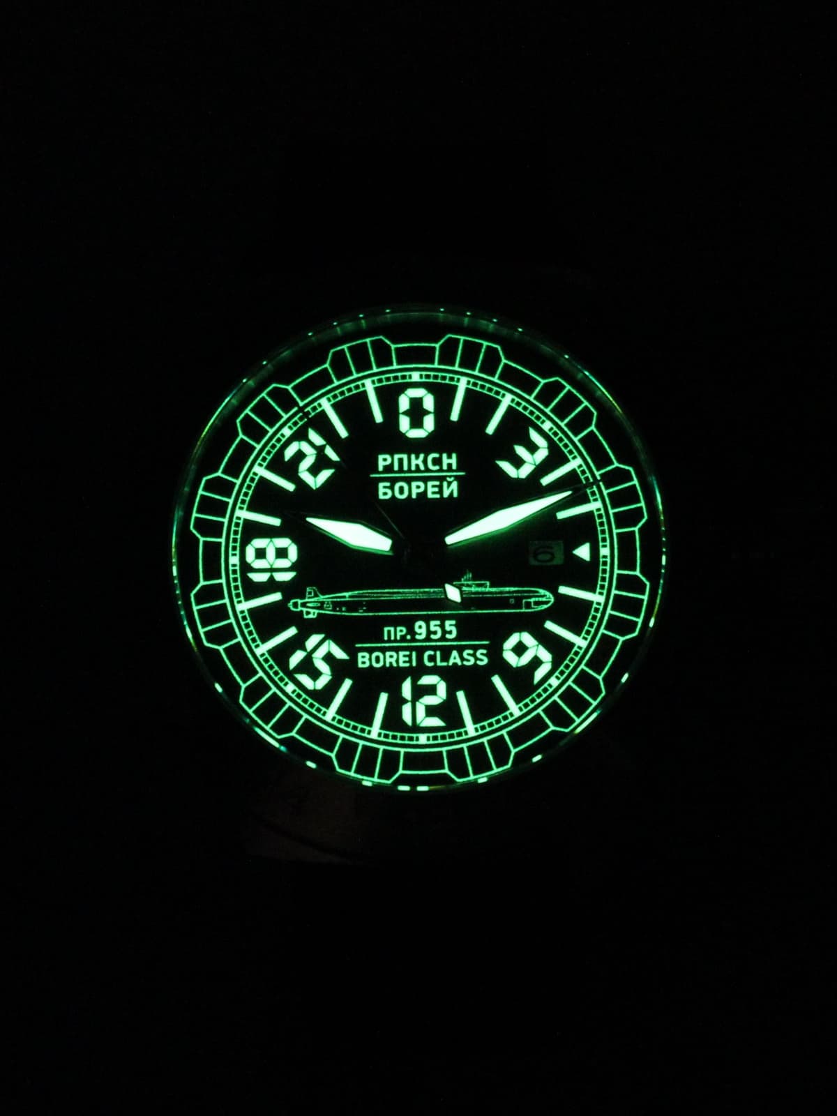 Часы РПКСН 955 Борей (Borei class) механические с автоподзаводом (Seiko NH34A) 52.191.21