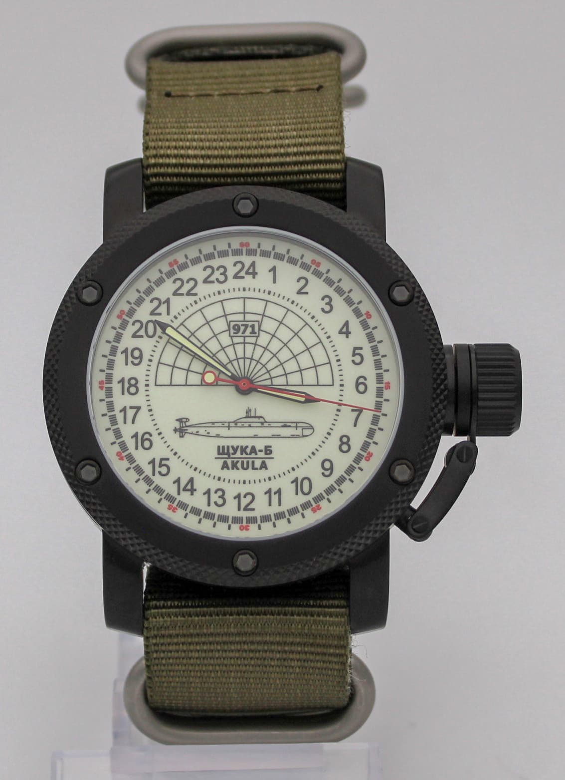 Часы 971 Щука-Б (Акула), механизм Восток 2415.01