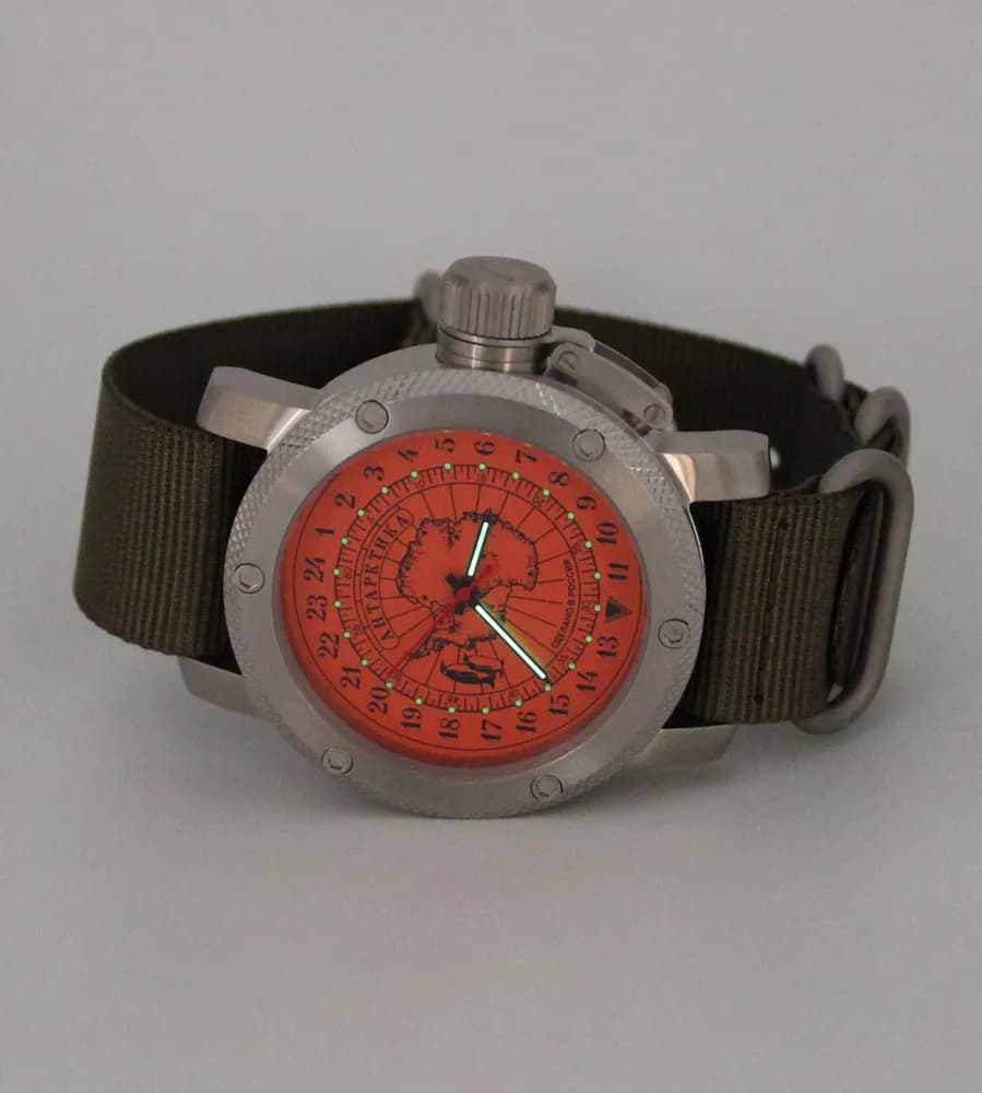 Часы Полярные / Антарктика 1138.21 механические с автоподзаводом (сапфировое стекло),  механизм Восток 2431