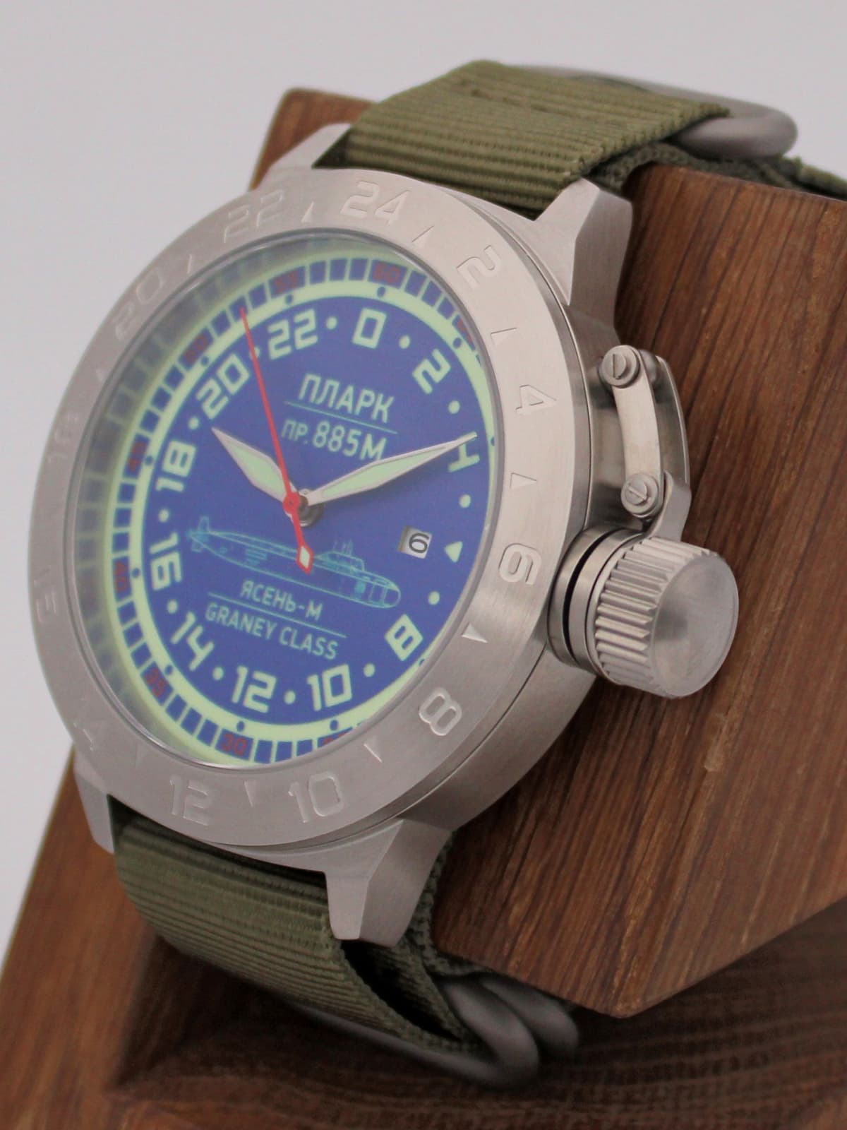 Часы ПЛАРК 885М Ясень-М (Graney class) механические с автоподзаводом (Seiko NH34A) 52.195.21