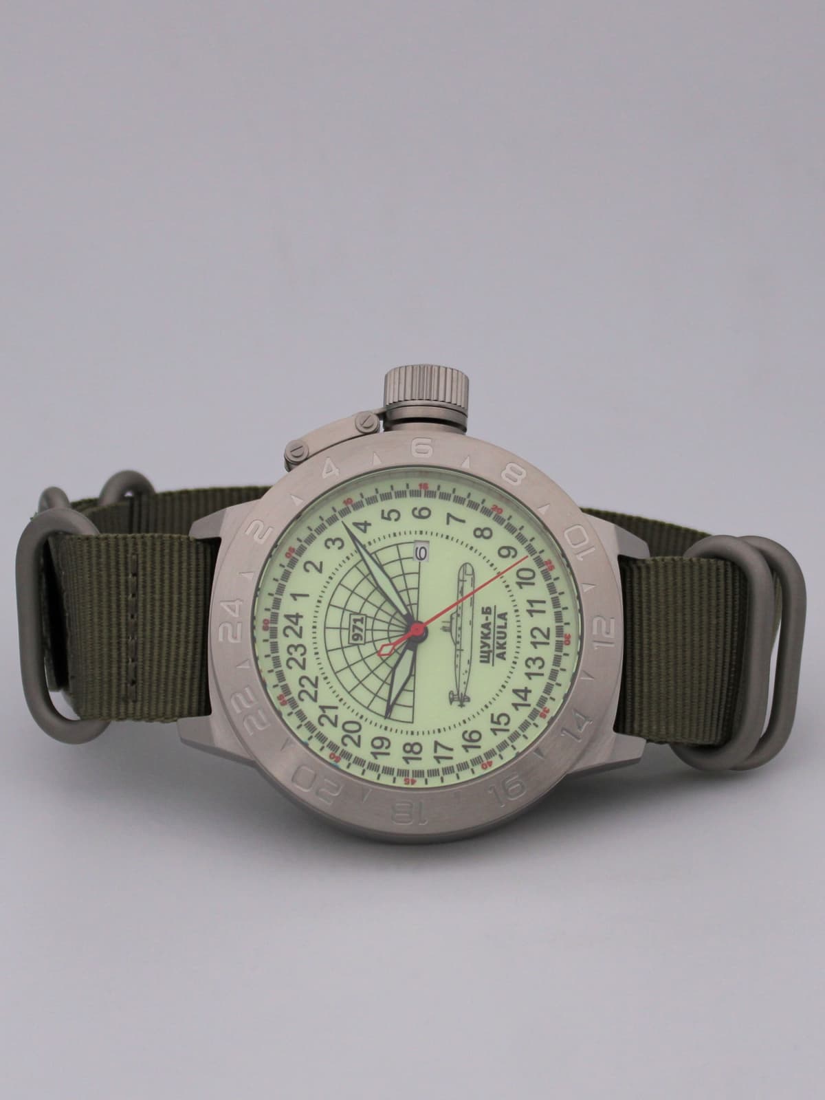 Часы 971 / Щука-Б (Akula) кварцевые (Ronda 515.24H) Q52.061.21