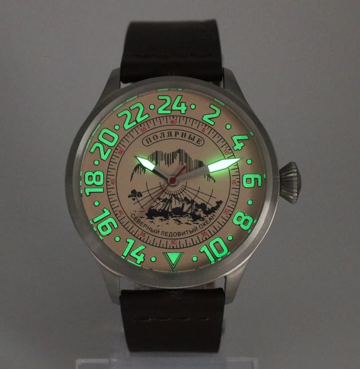 Часы Полярные "Северный Ледовитый океан" 11.227.02 механические, механизм Восток 2423 