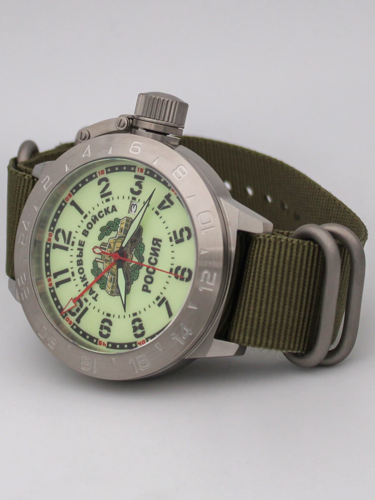 Часы Танковые войска механические с автоподзаводом (Seiko NH34A) 52.210.21