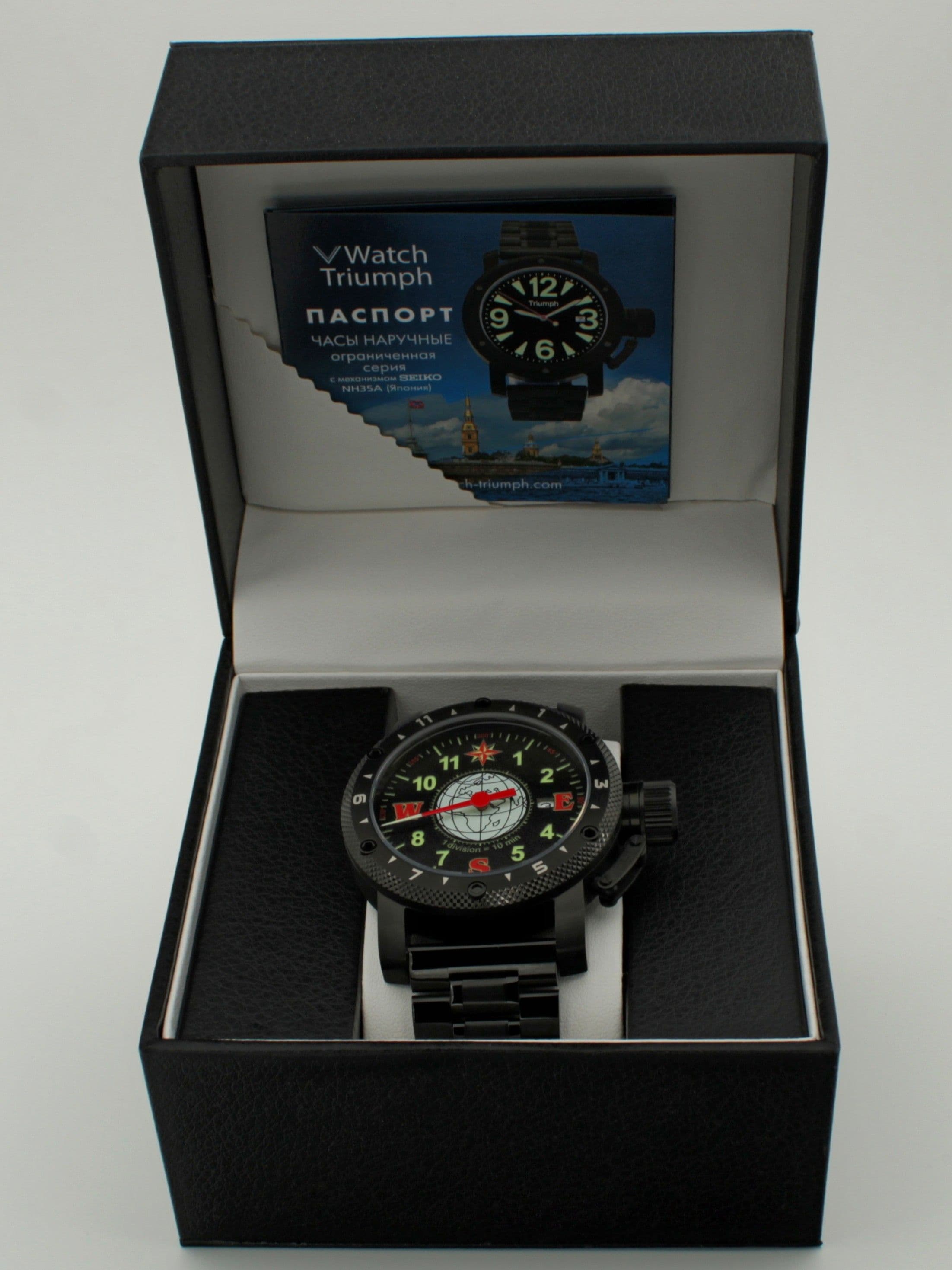 Часы Компас однострелочные механические с автоподзаводом (Seiko NH35A) 147.185.1