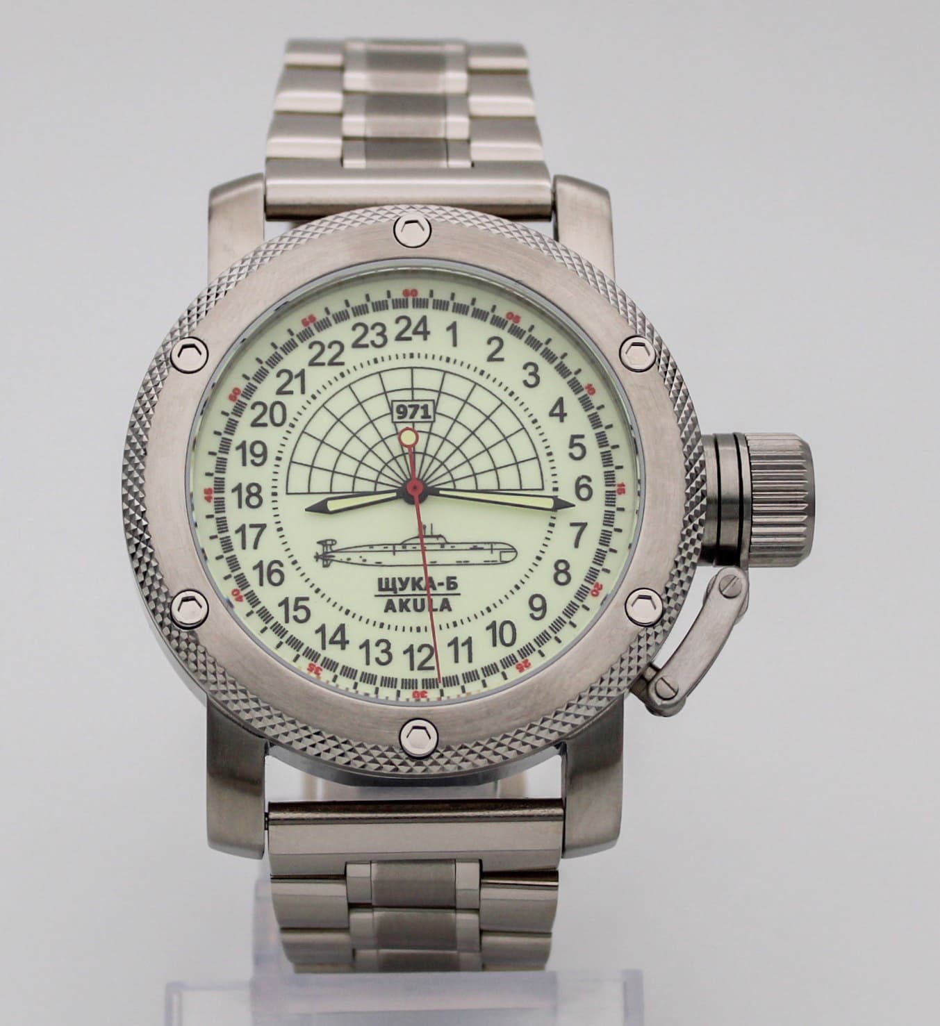 Часы 971 Щука-Б (Акула), механизм Восток 2415.01