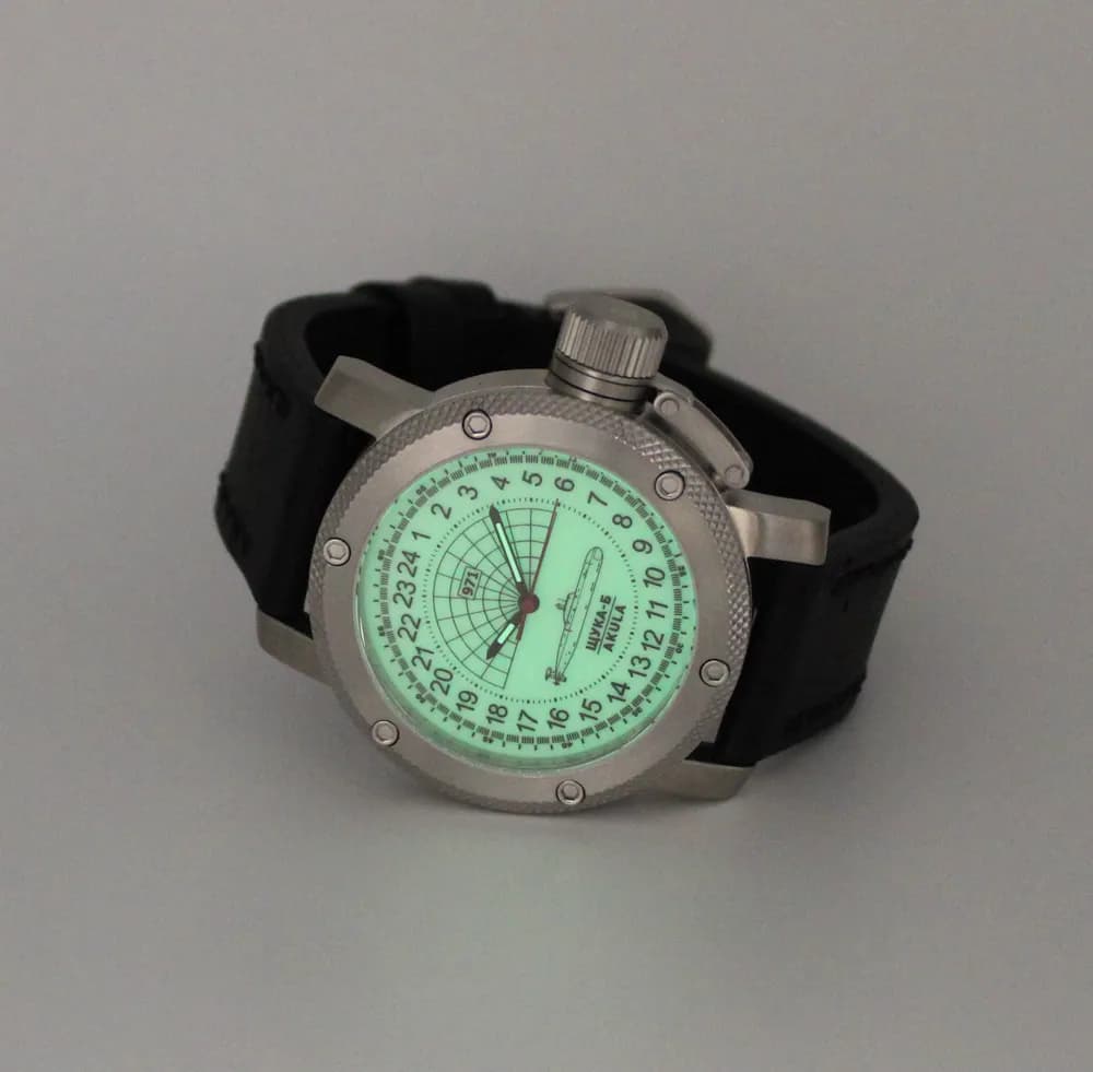 Часы 971 / Щука-Б (Akula) 1061.01 механические с автоподзаводом (сапфировое стекло), механизм Восток 2431