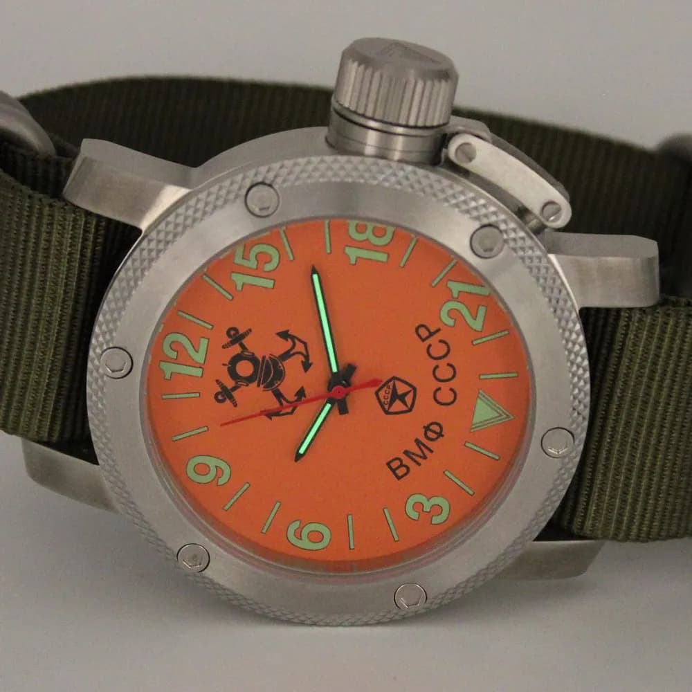 Часы наручные  ВМФ СССР  023.21  механические, механизм Ракета 2623Н