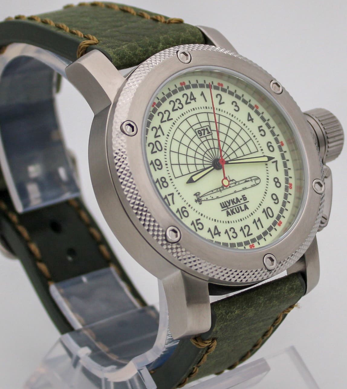 Часы  971 / Щука-Б (Akula), механические, механизм Ракета 2623 Н