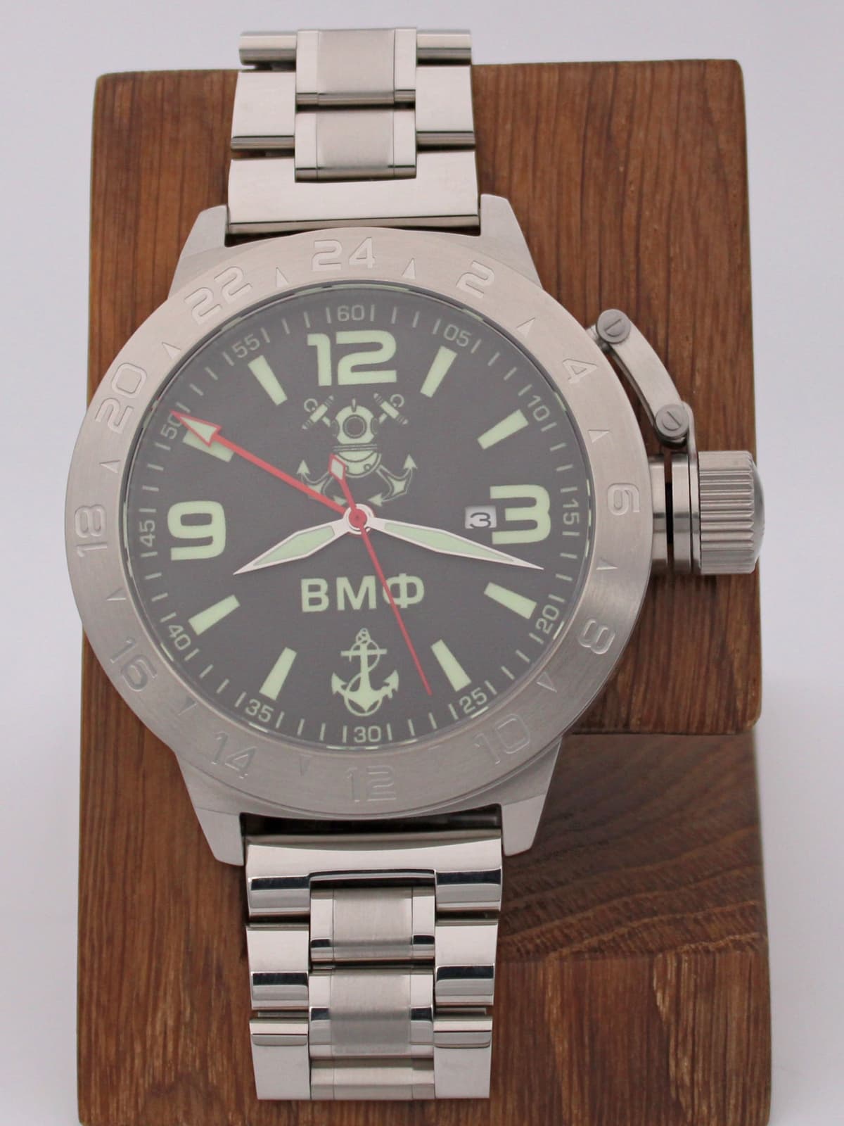 Часы ВМФ механические с автоподзаводом (Seiko NH34A) 52.026.2