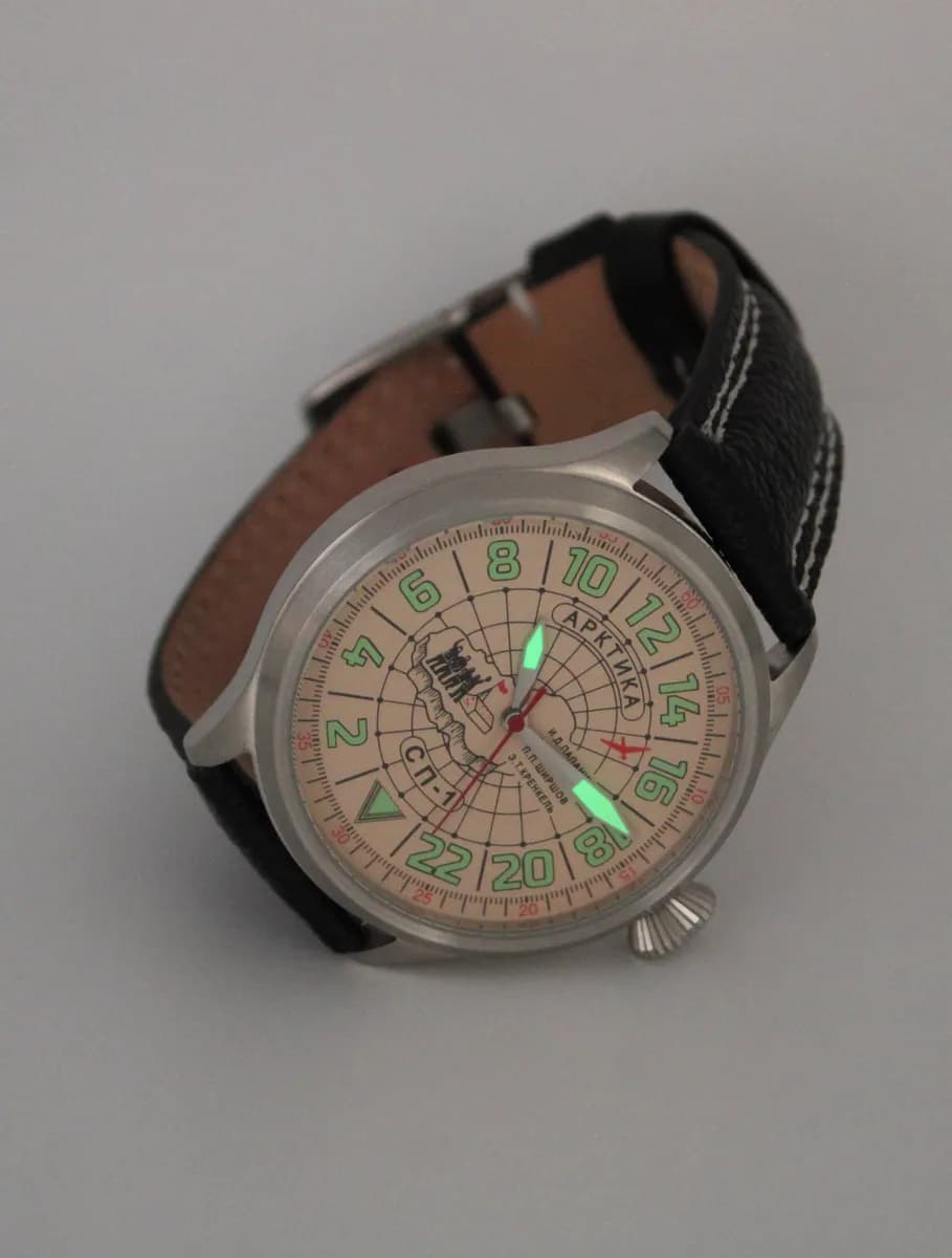 Часы наручные Полярные, механические Арктика "Северный Полюс-1", 11.224.011 ,  механизм Восток 2423