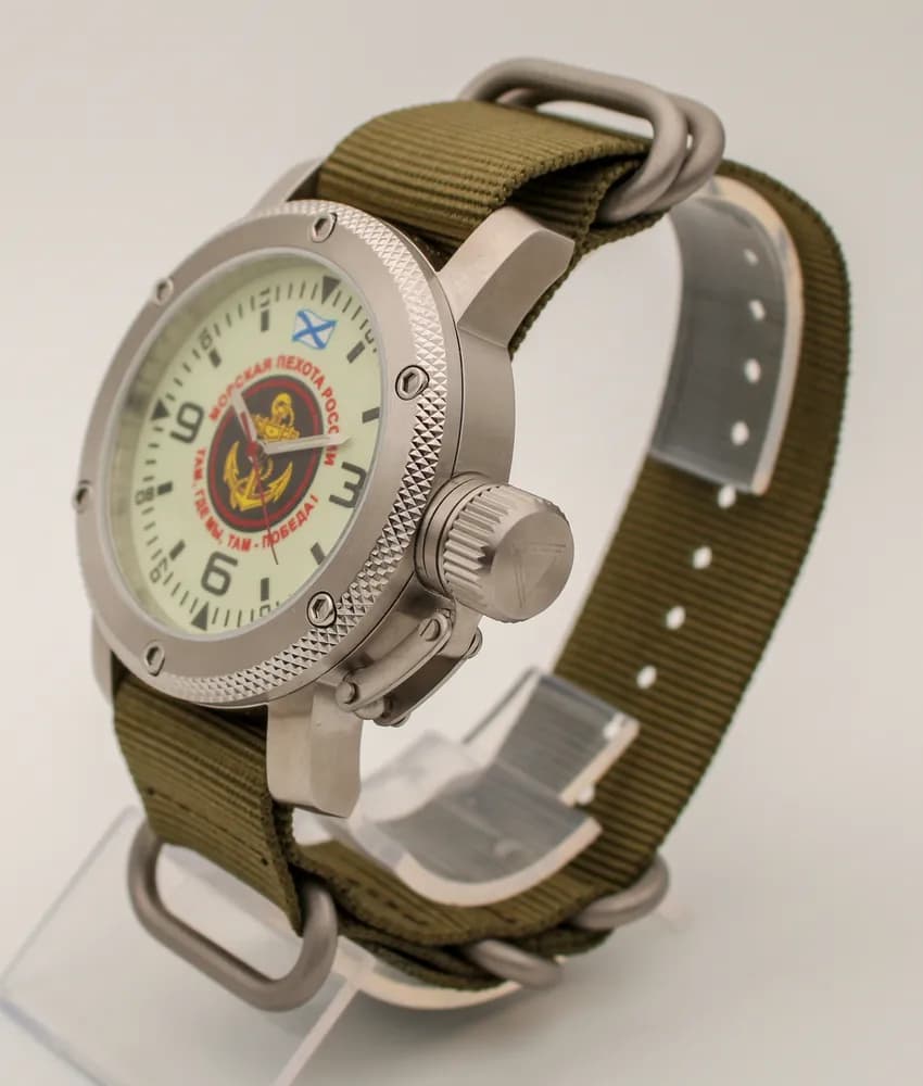 Часы наручные Морская пехота 166.21, механические, механизм Ракета 2609НА