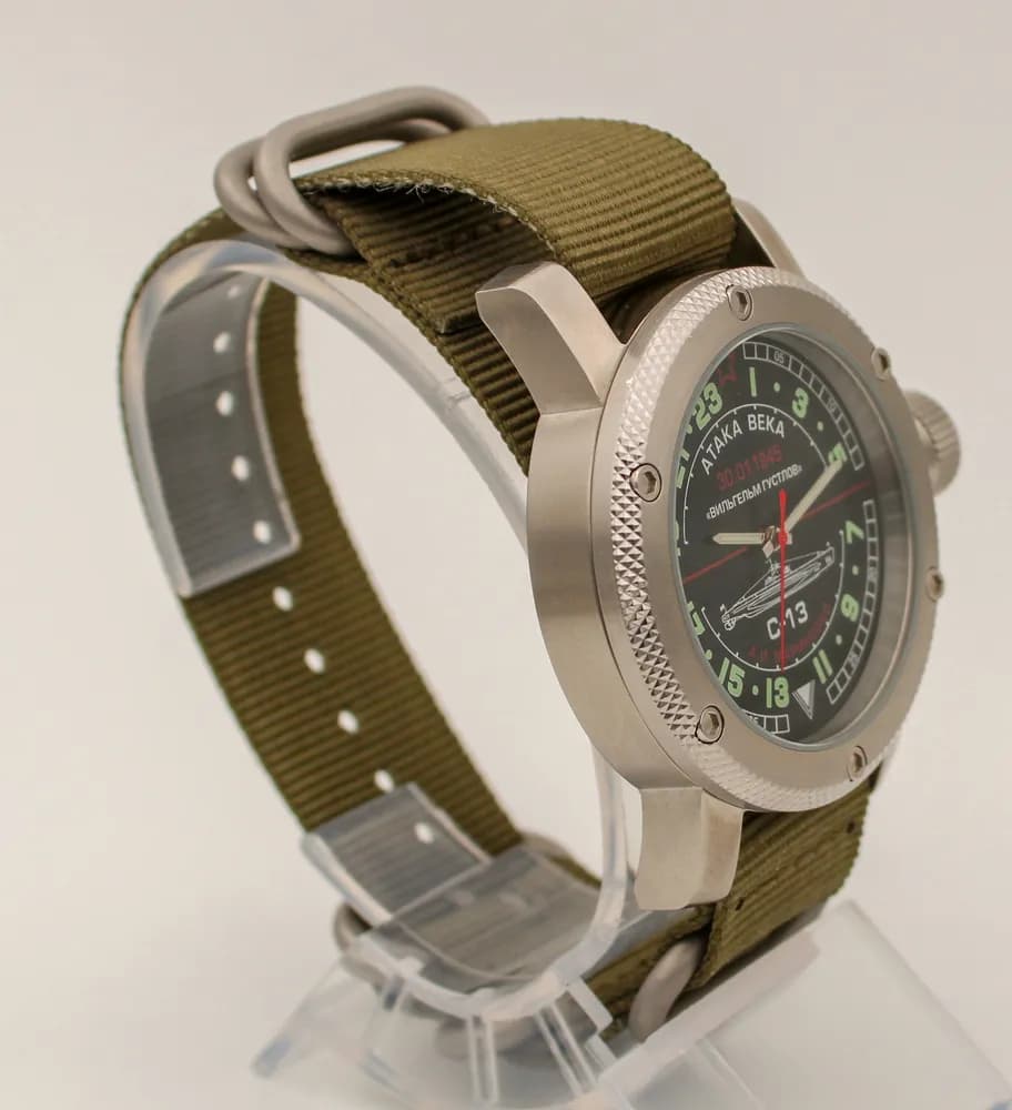 Часы С-13 "Атака века" 1084.21 механические с автоподзаводом (сапфировое стекло),  механизм Восток 2431